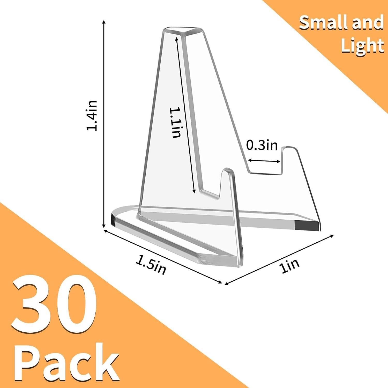Soporte para Tarjetas Acrílico NIUBIER 30 Piezas 3.56 cm