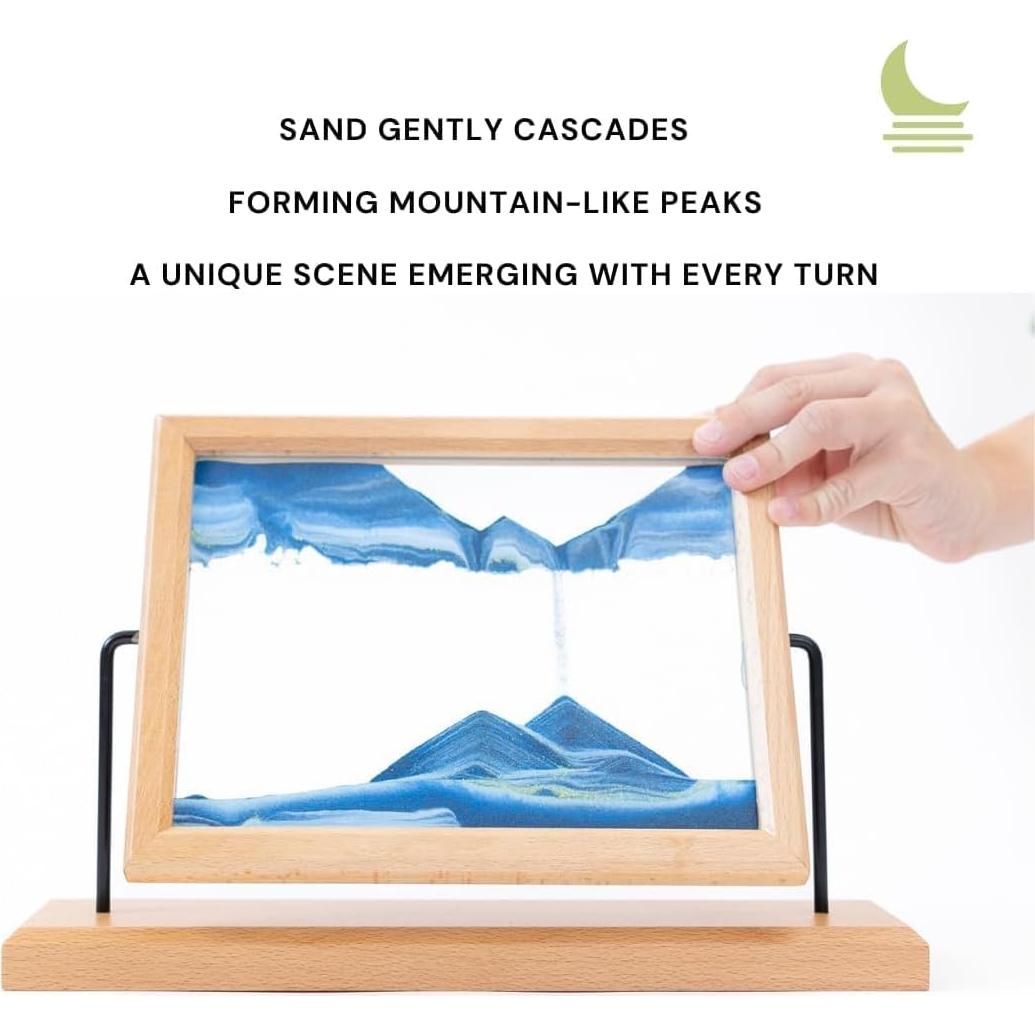 Arte de Arena Movediza Moon Street con Marco de Madera