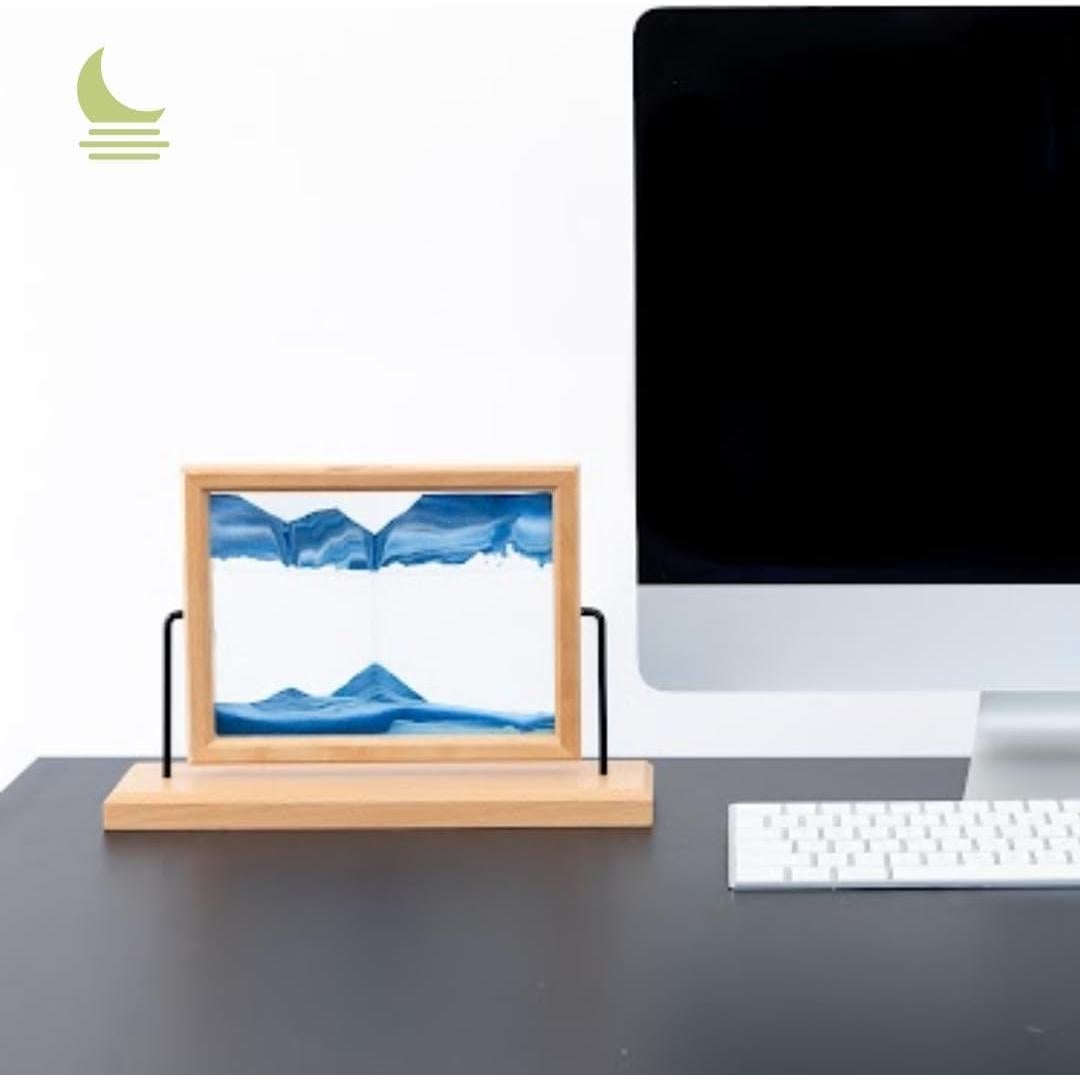 Arte de Arena Movediza Moon Street con Marco de Madera