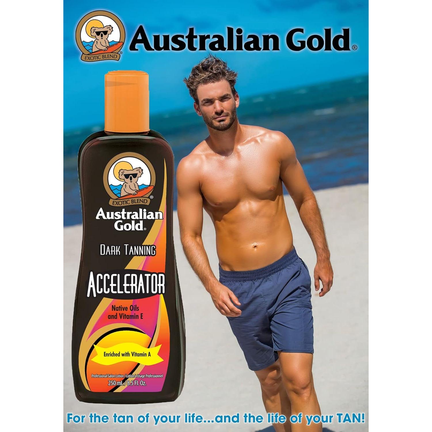 Loción Aceleradora de Bronceado Oscuro Australian Gold 250 ml