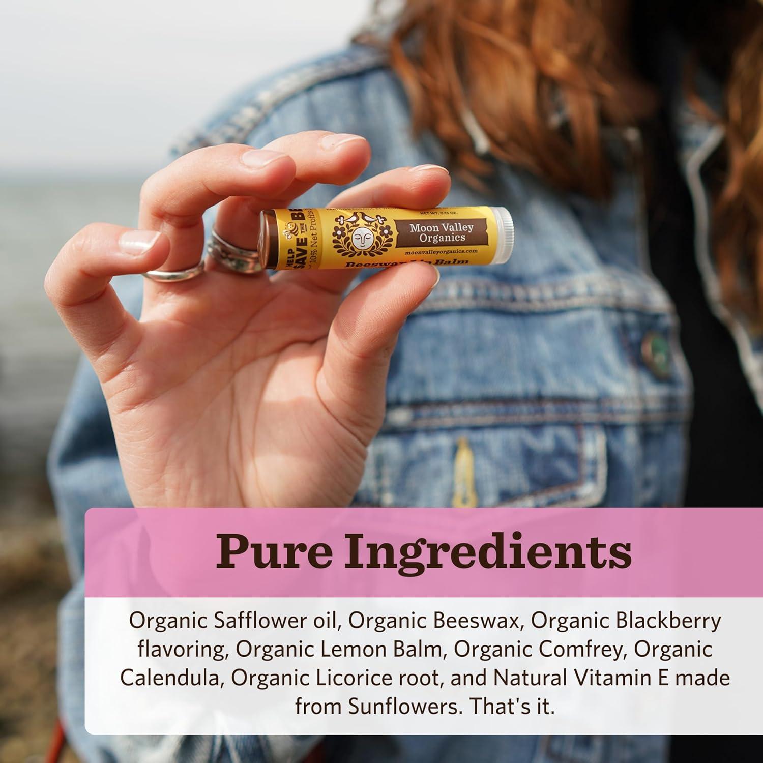 Bálsamo Labial Orgánico Moon Valley Mora 4.5g - Hidratante Natural