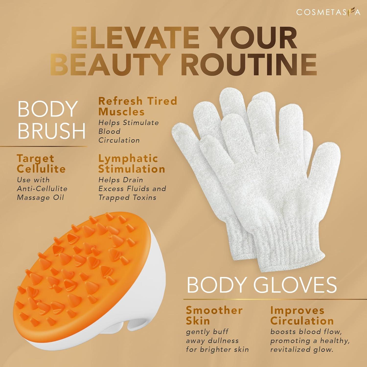 Kit de Masaje Anticelulitis Cosmetasa - Aceite y Exfoliante Orgánico