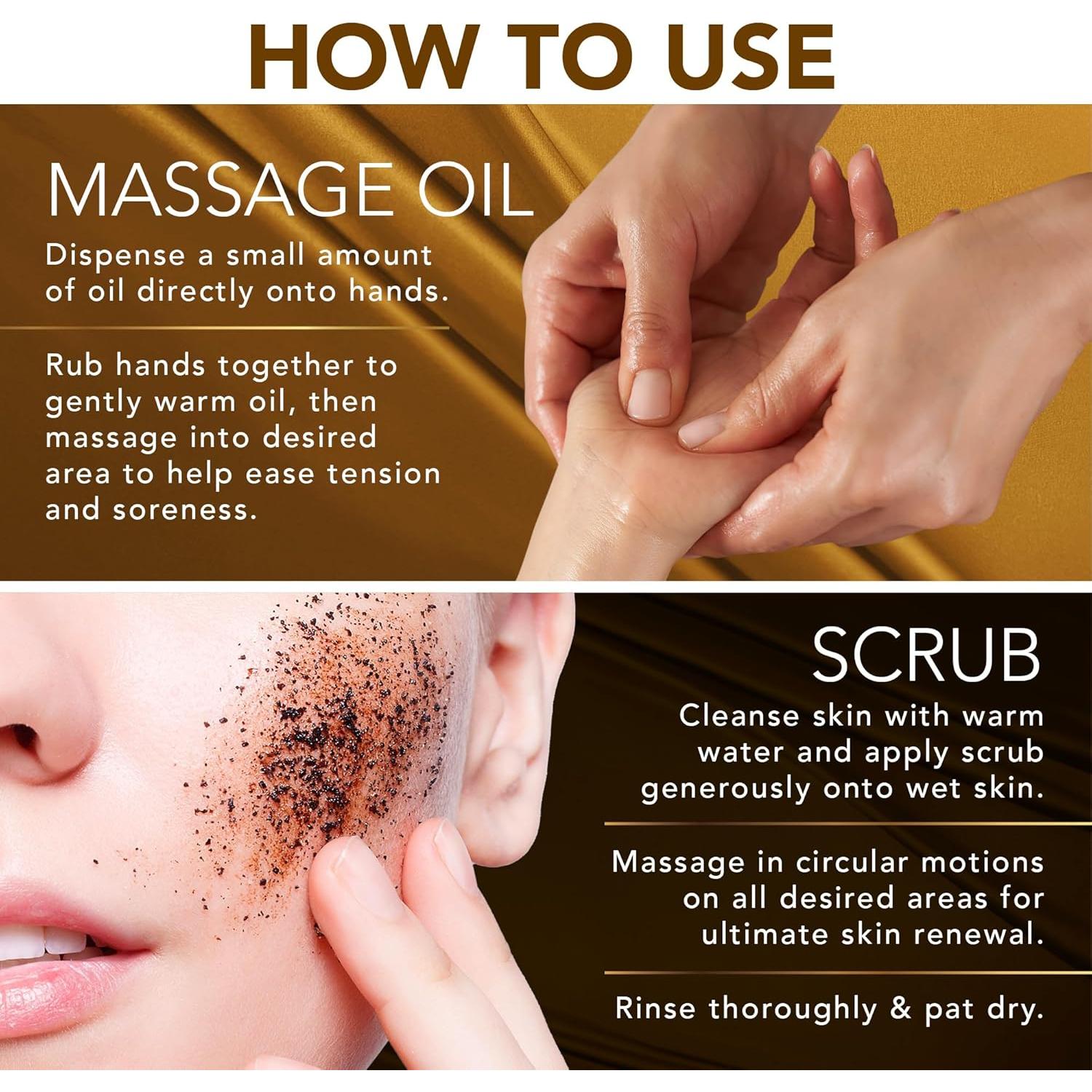 Kit de Masaje Anticelulitis Cosmetasa - Aceite y Exfoliante Orgánico