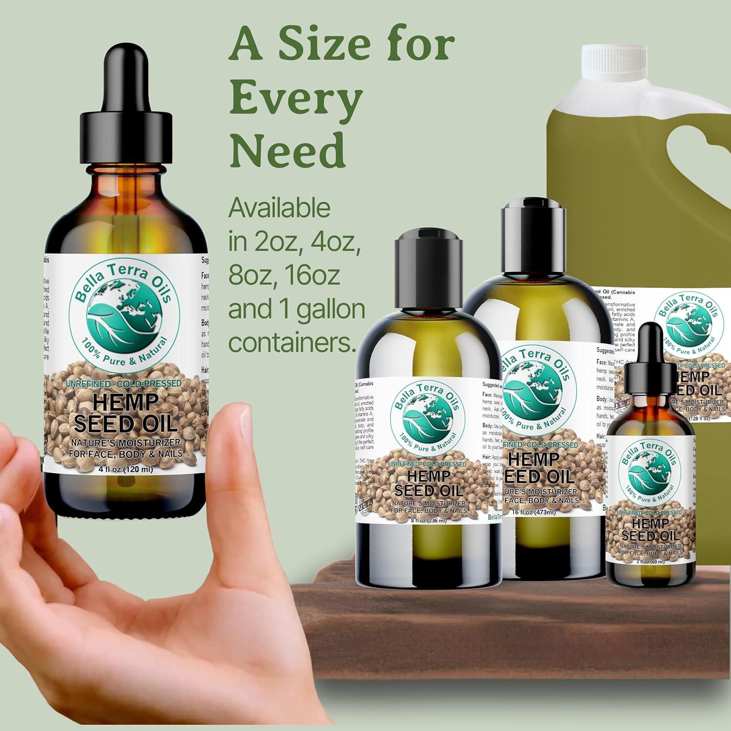 Aceite de Semilla de Cáñamo Bella Terra 118 ml - Omega 3 y 6