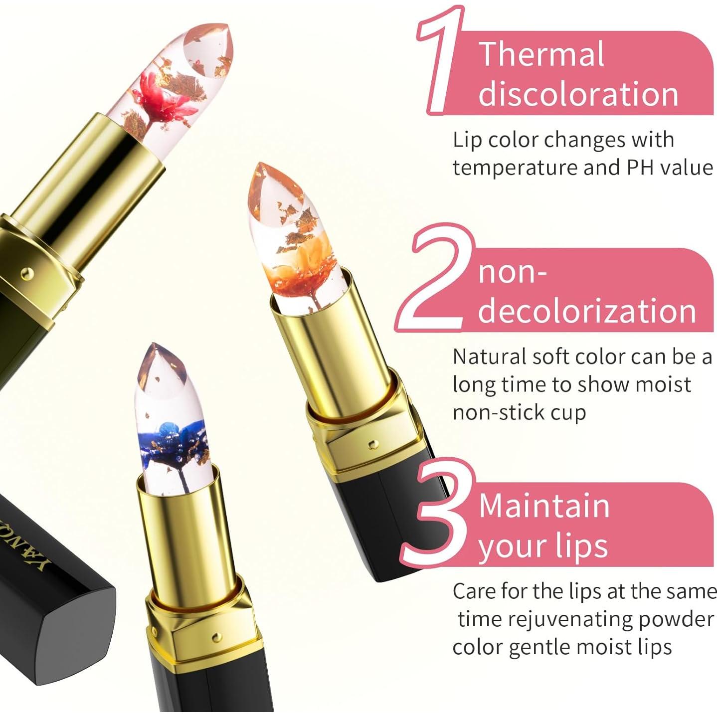 Set de 3 Labiales que Cambian de Color Yeweian - Hidratantes