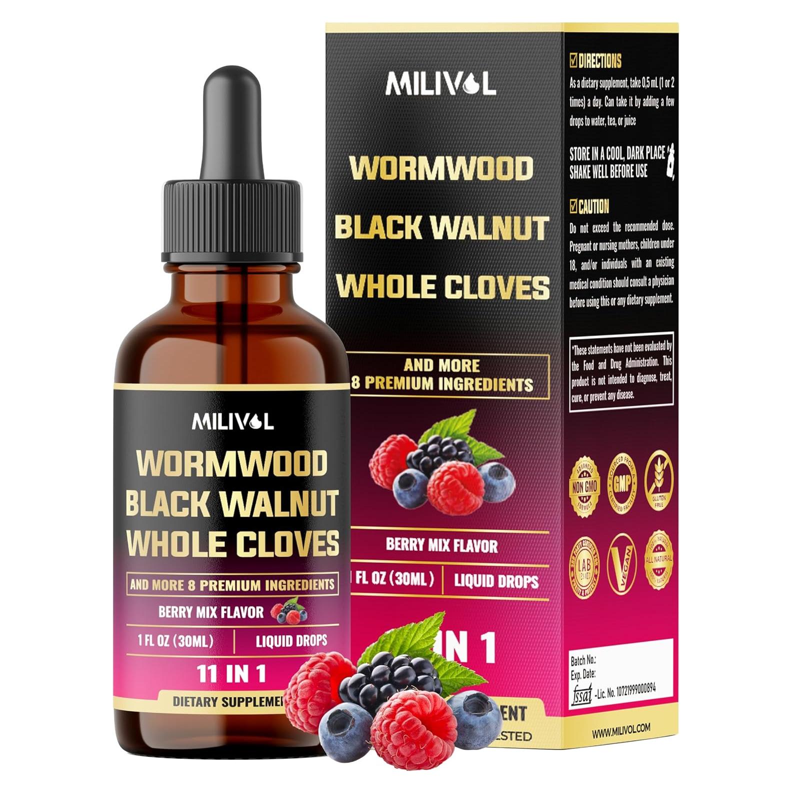 Extracto Líquido de Artemisa 11 en 1 Milivol 30 ml Sabor Bayas