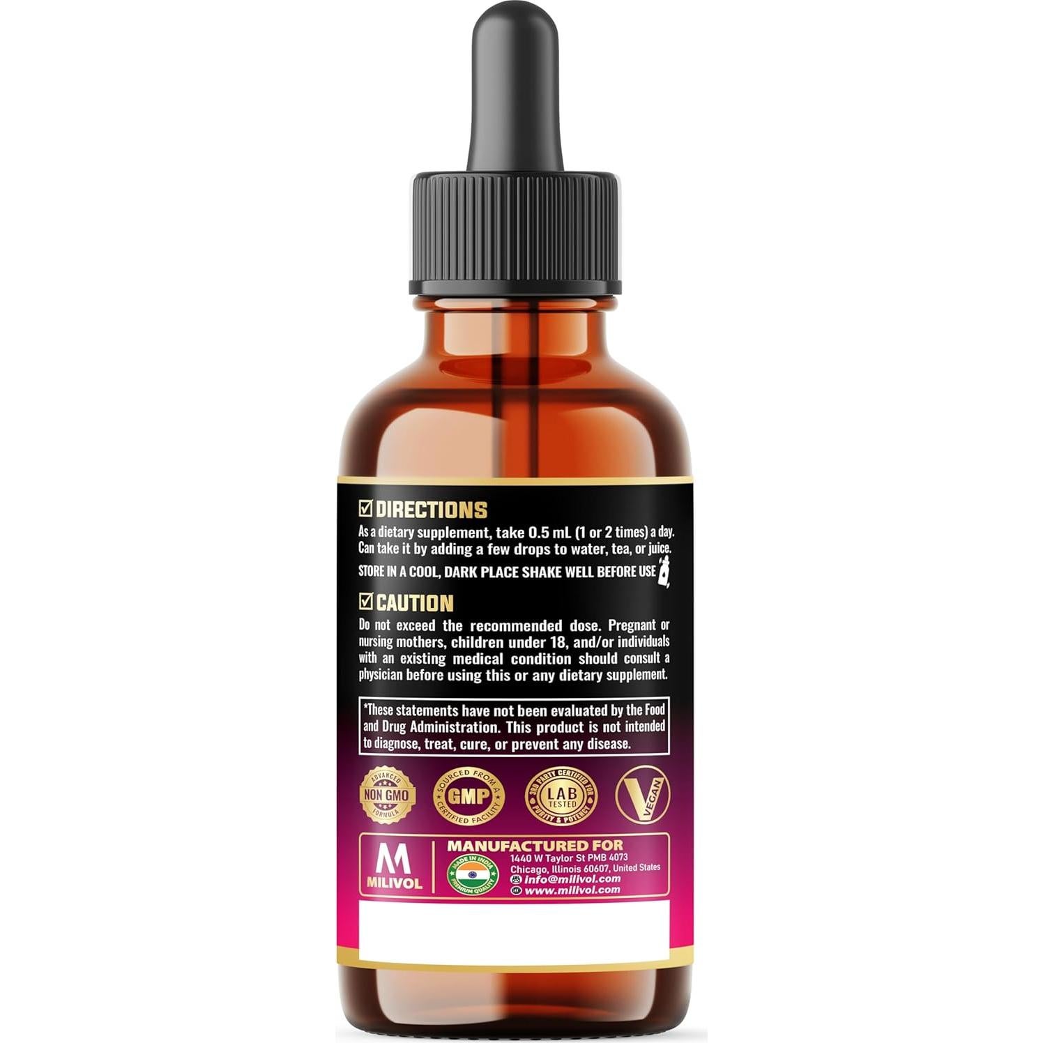 Extracto Líquido de Artemisa 11 en 1 Milivol 30 ml Sabor Bayas