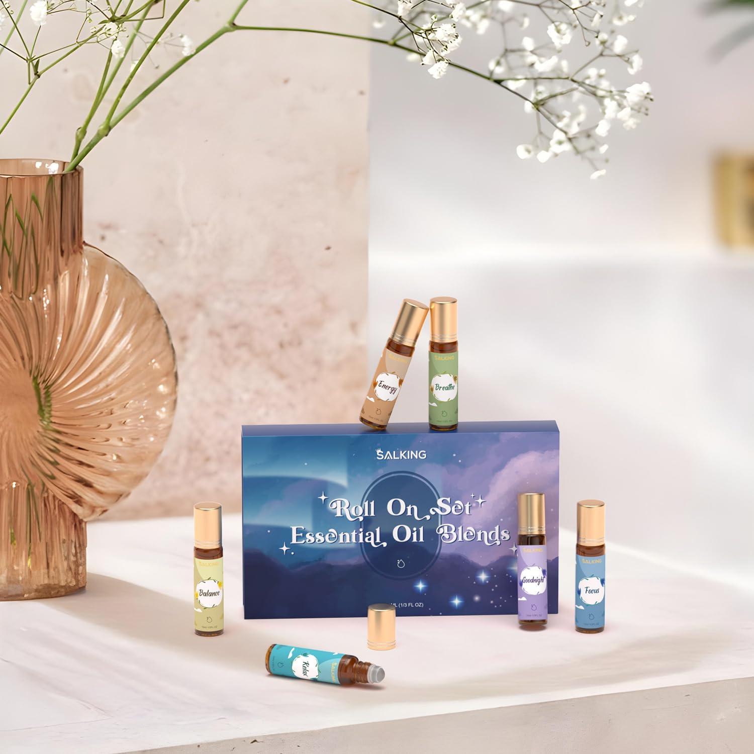 Conjunto de Aceites Esenciales Roll On SALKING 6 Piezas Aromaterapia