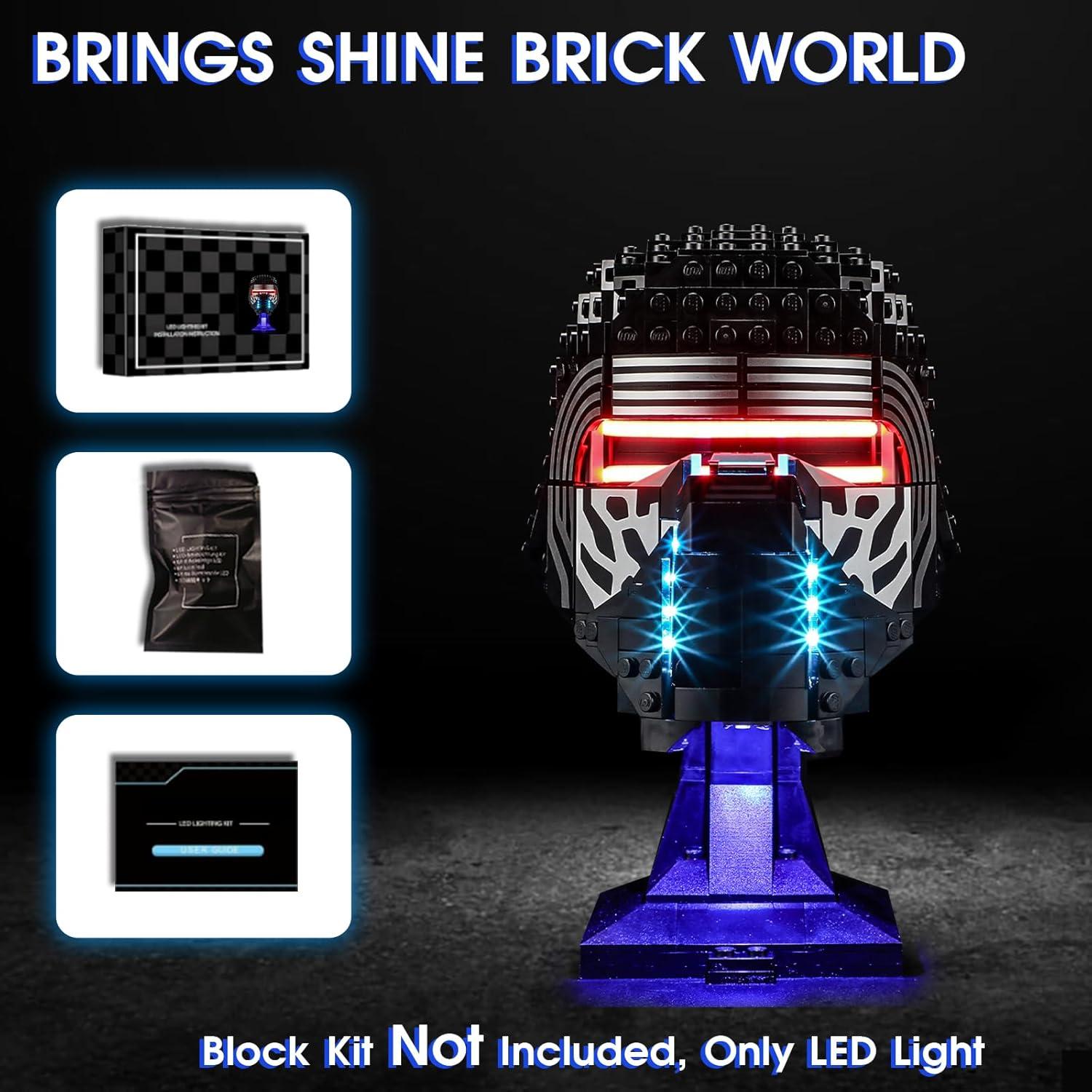 Luz LED Vaodest para Lego 75415 Casco de Kylo Ren