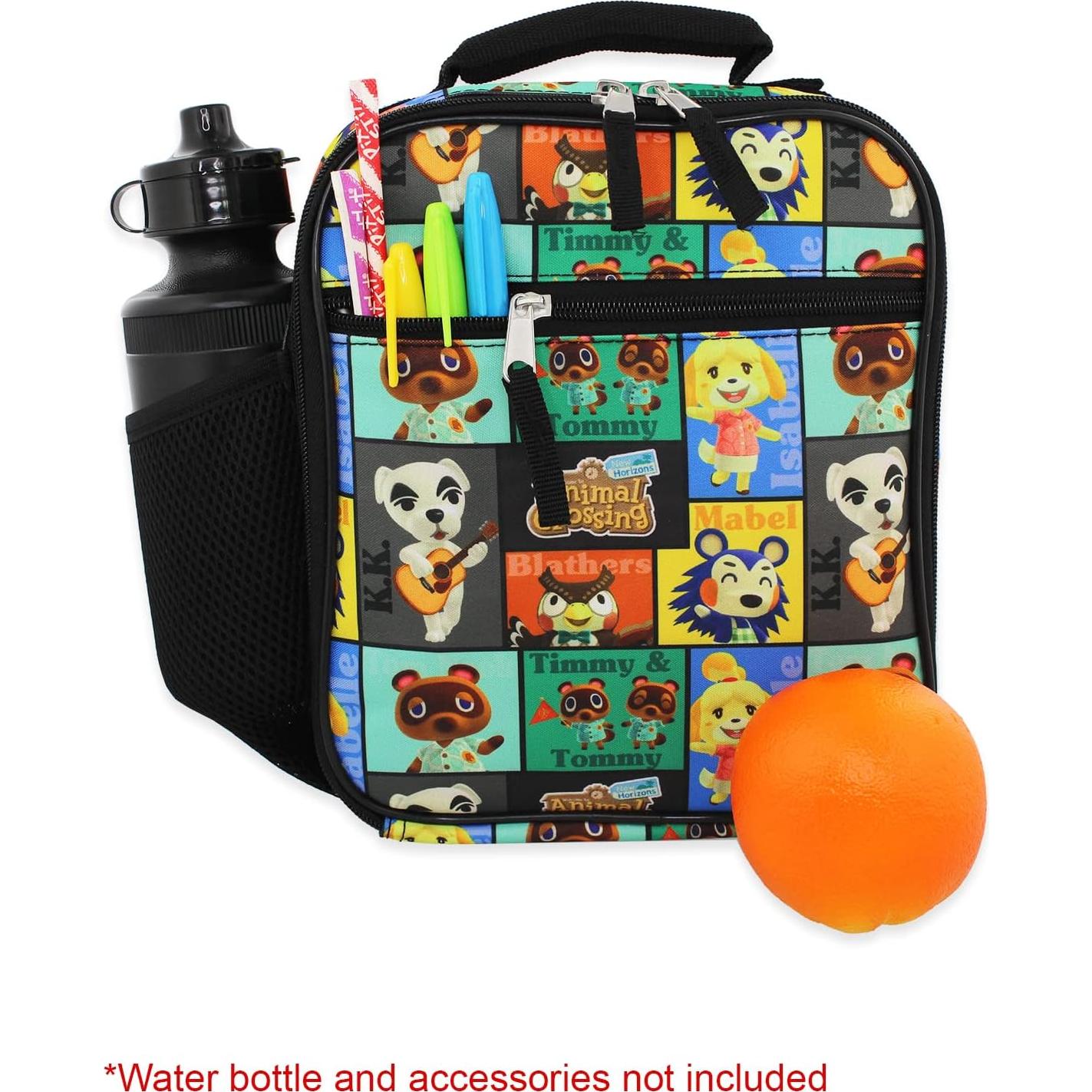 Bolsa de Almuerzo Suave Aislada Nintendo Animal Crossing Negra