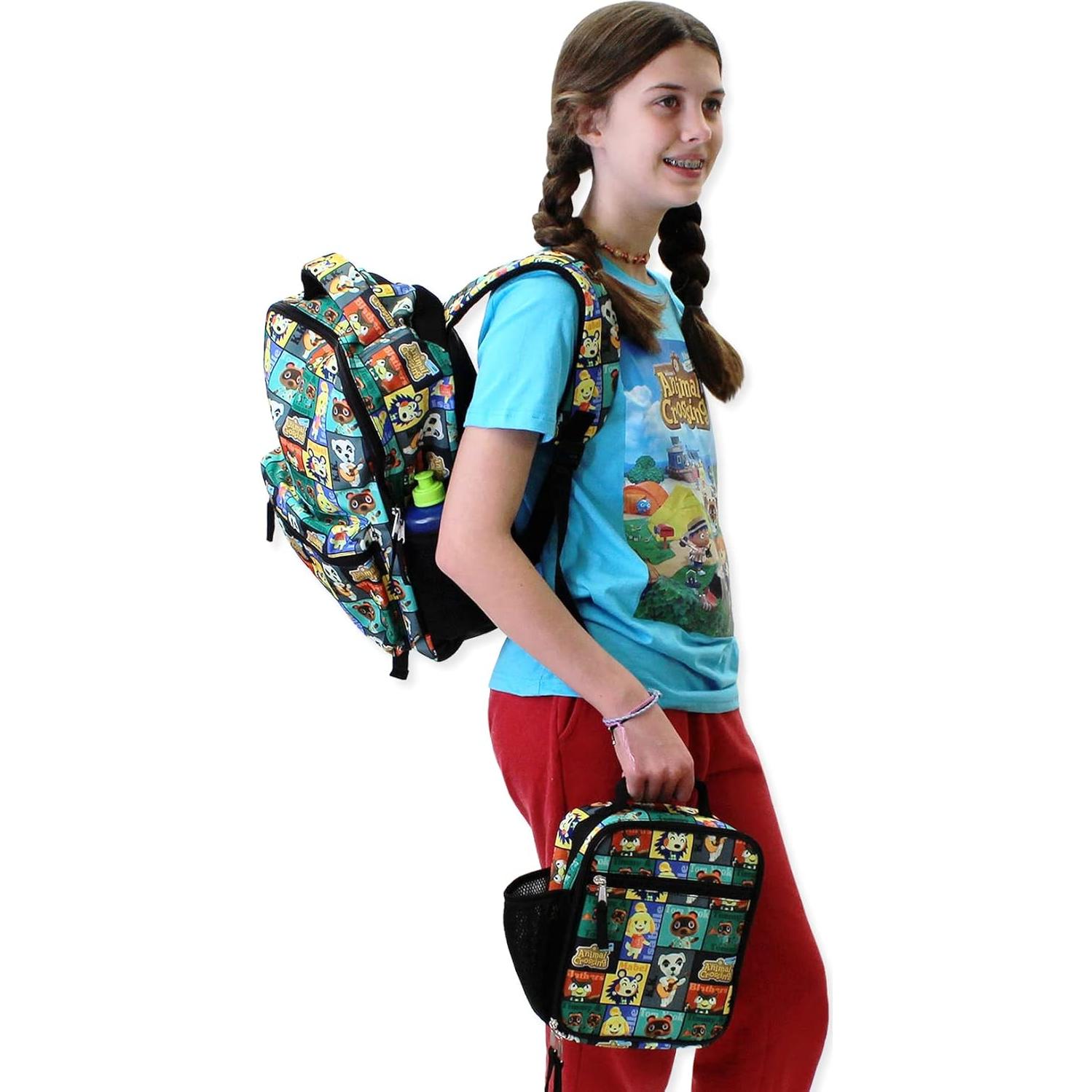 Bolsa de Almuerzo Suave Aislada Nintendo Animal Crossing Negra