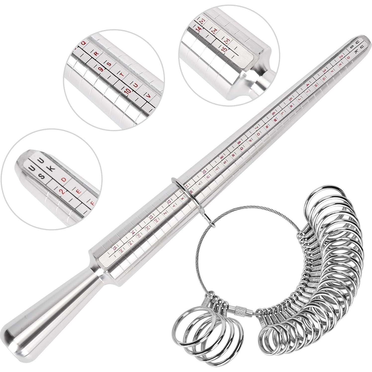 Kit de Medición de Tallas de Anillo MYEBIUAI 27 Piezas
