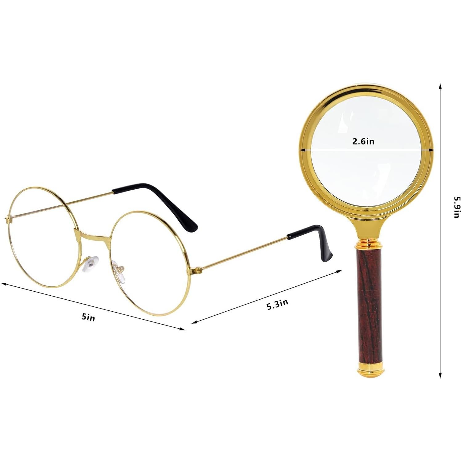 Conjunto de Disfraz de Detective HOVEOX - Sombrero, Lupa y Gafas