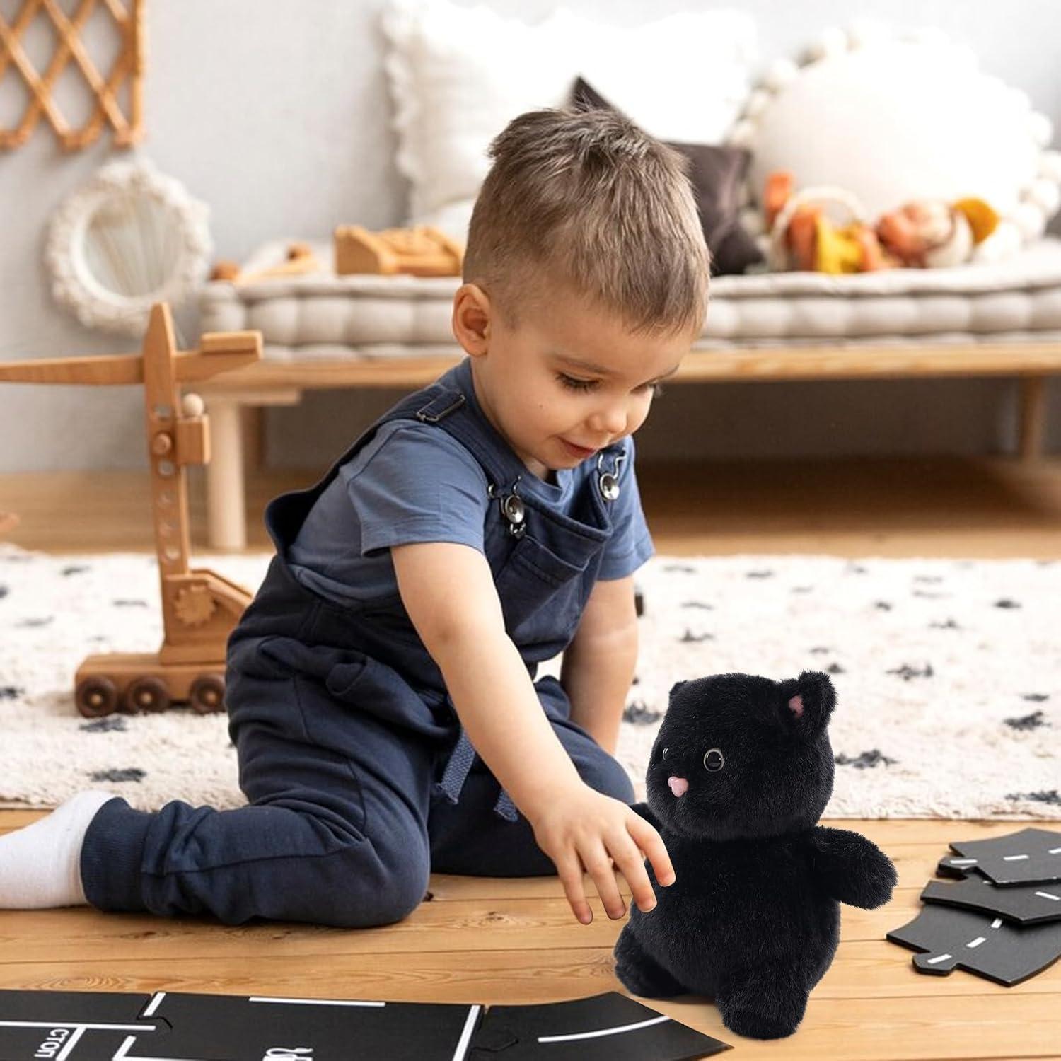 Juguete de Peluche Gato Negro Sew Butiful 20 cm para Niños