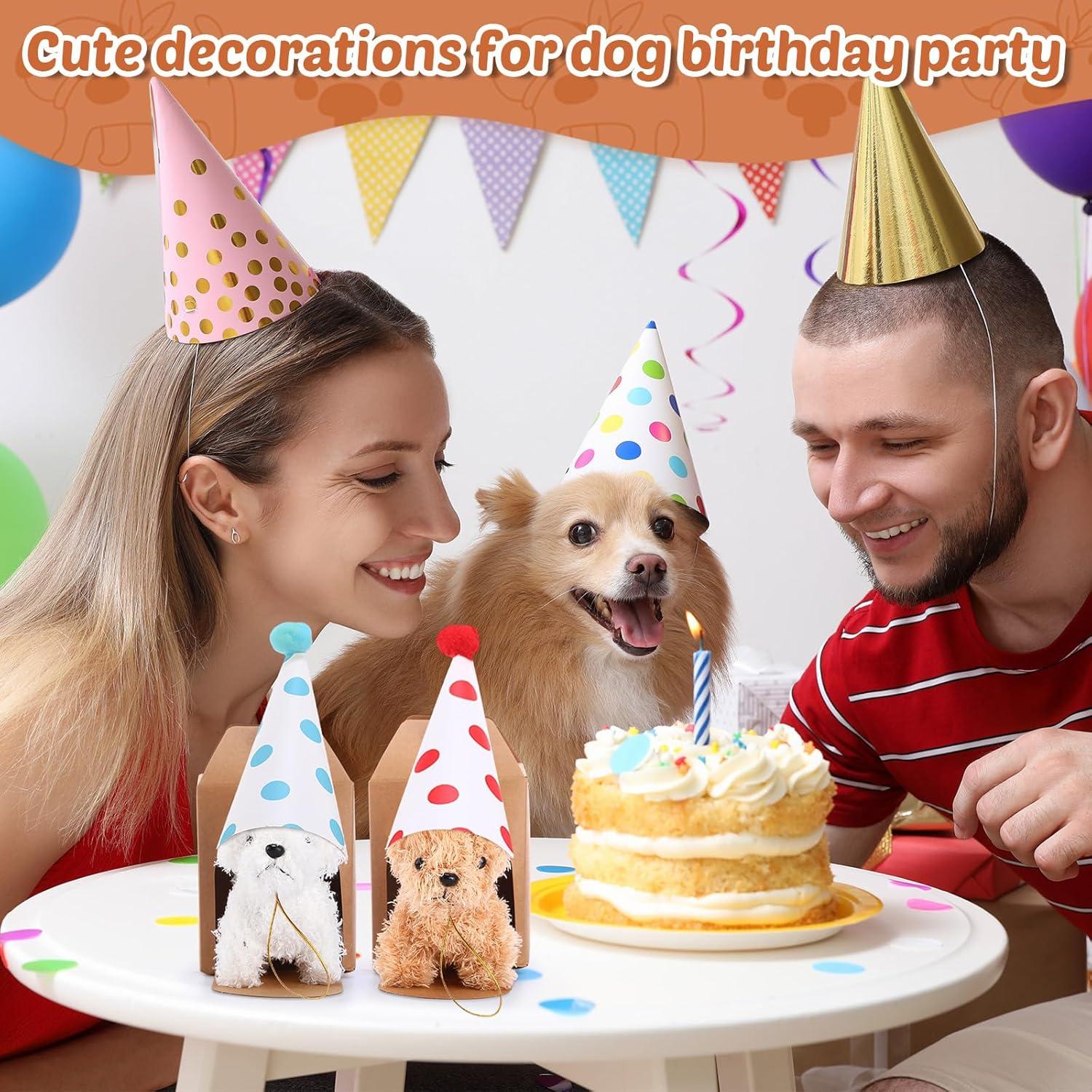 Conjunto 20 Mini Perros de Peluche Motionchic con Sombreros