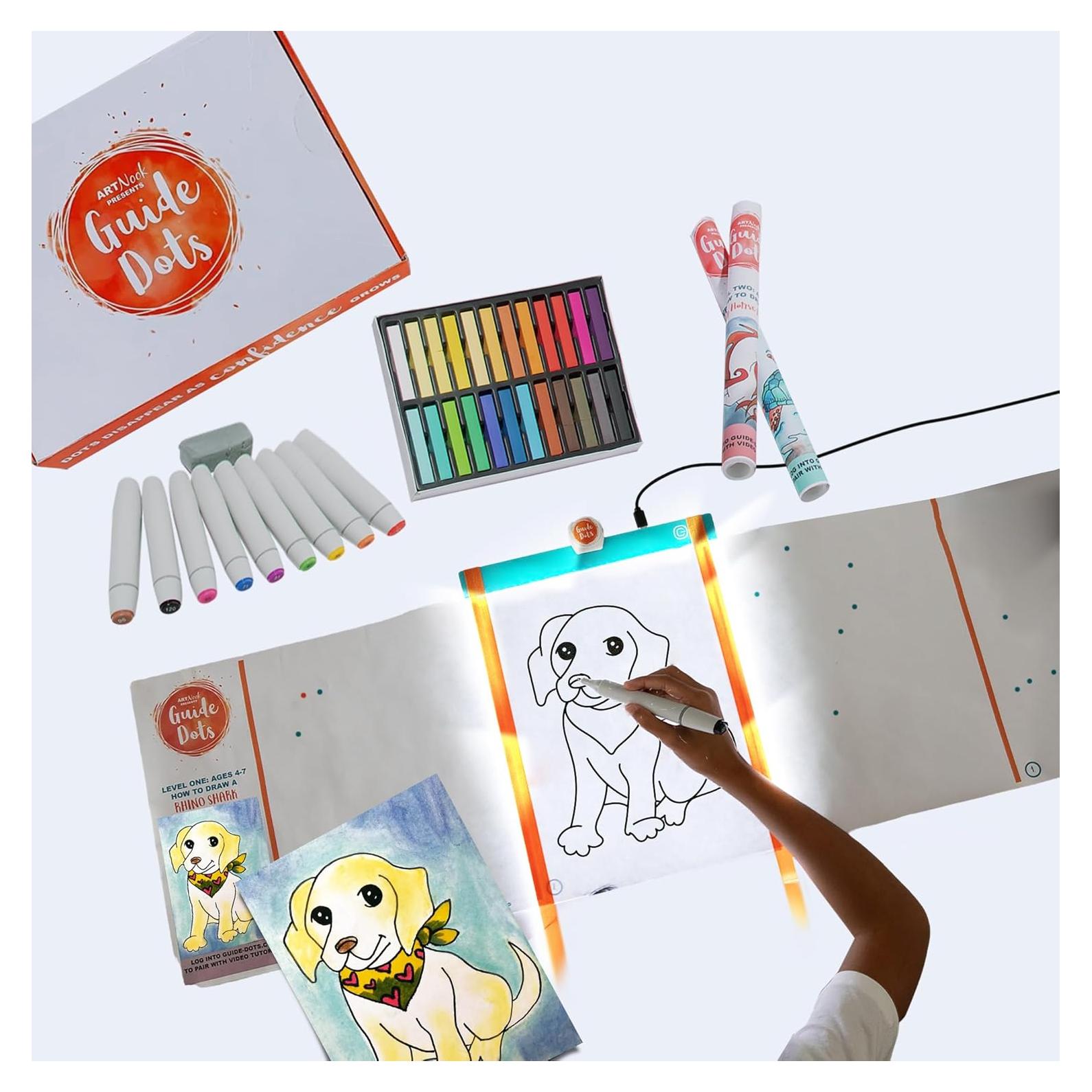 Kit de Arte para Niños Guide Dots - Tablero Brillante y Suministros