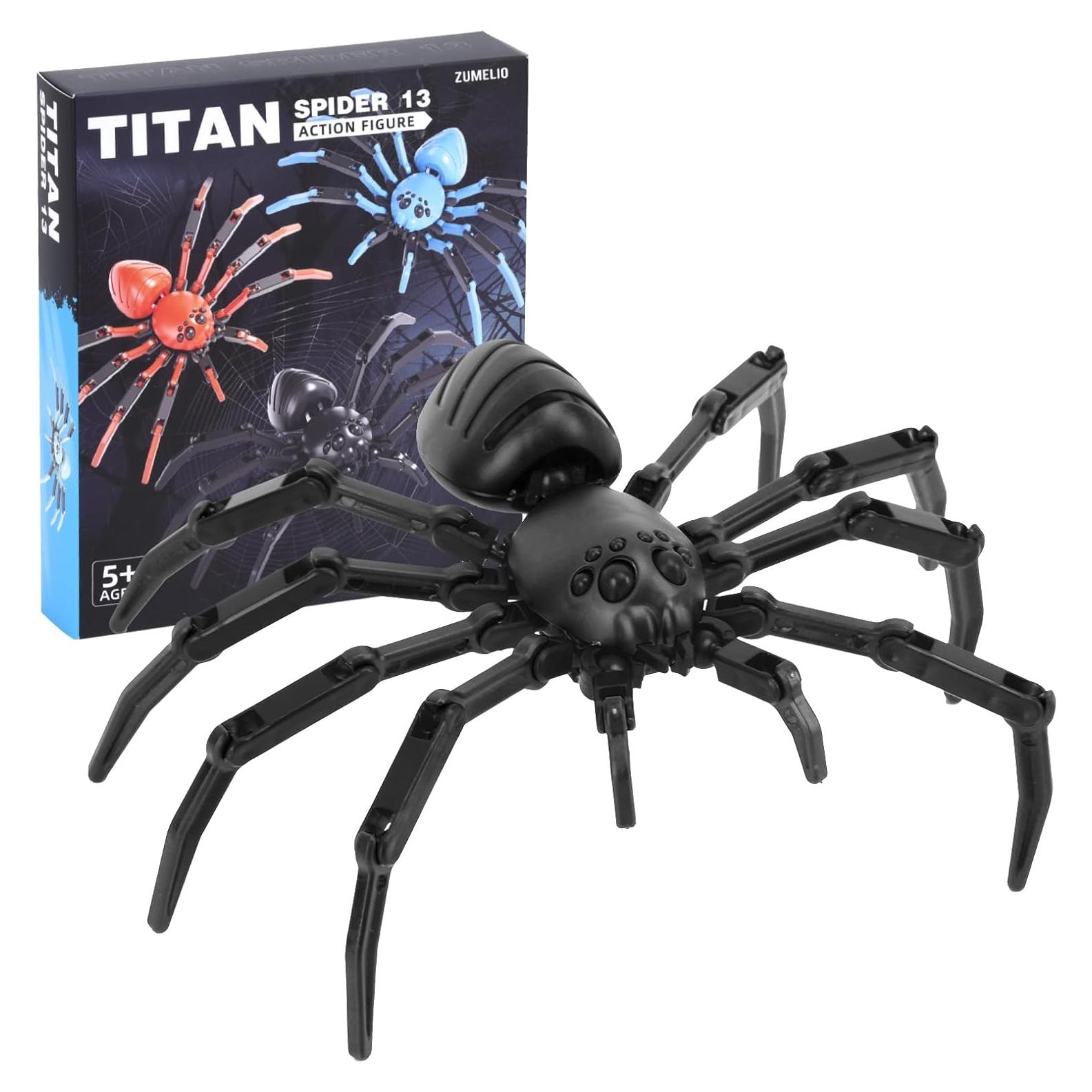 Juguete Araña Impresa en 3D Titan Spider - Negro - 15x10 cm