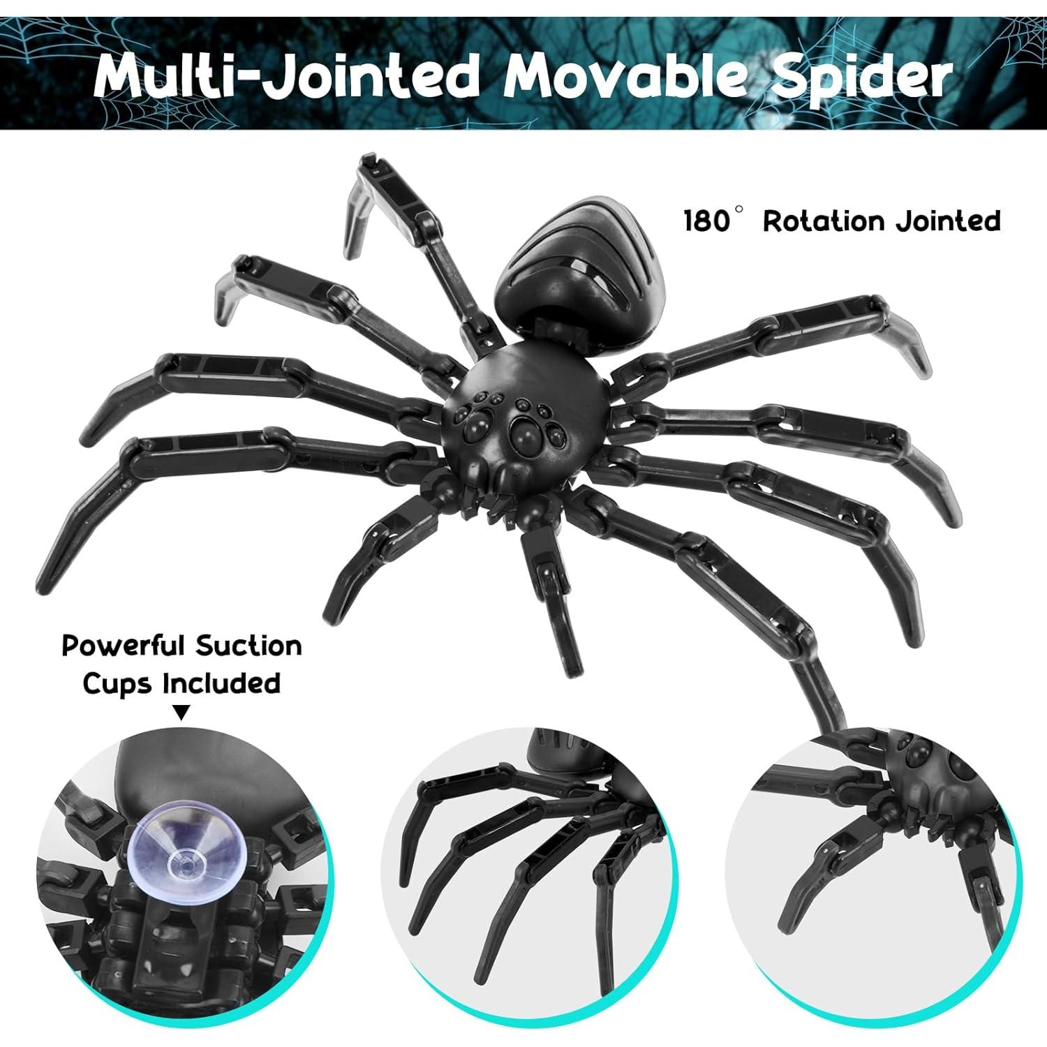 Juguete Araña Impresa en 3D Titan Spider - Negro - 15x10 cm