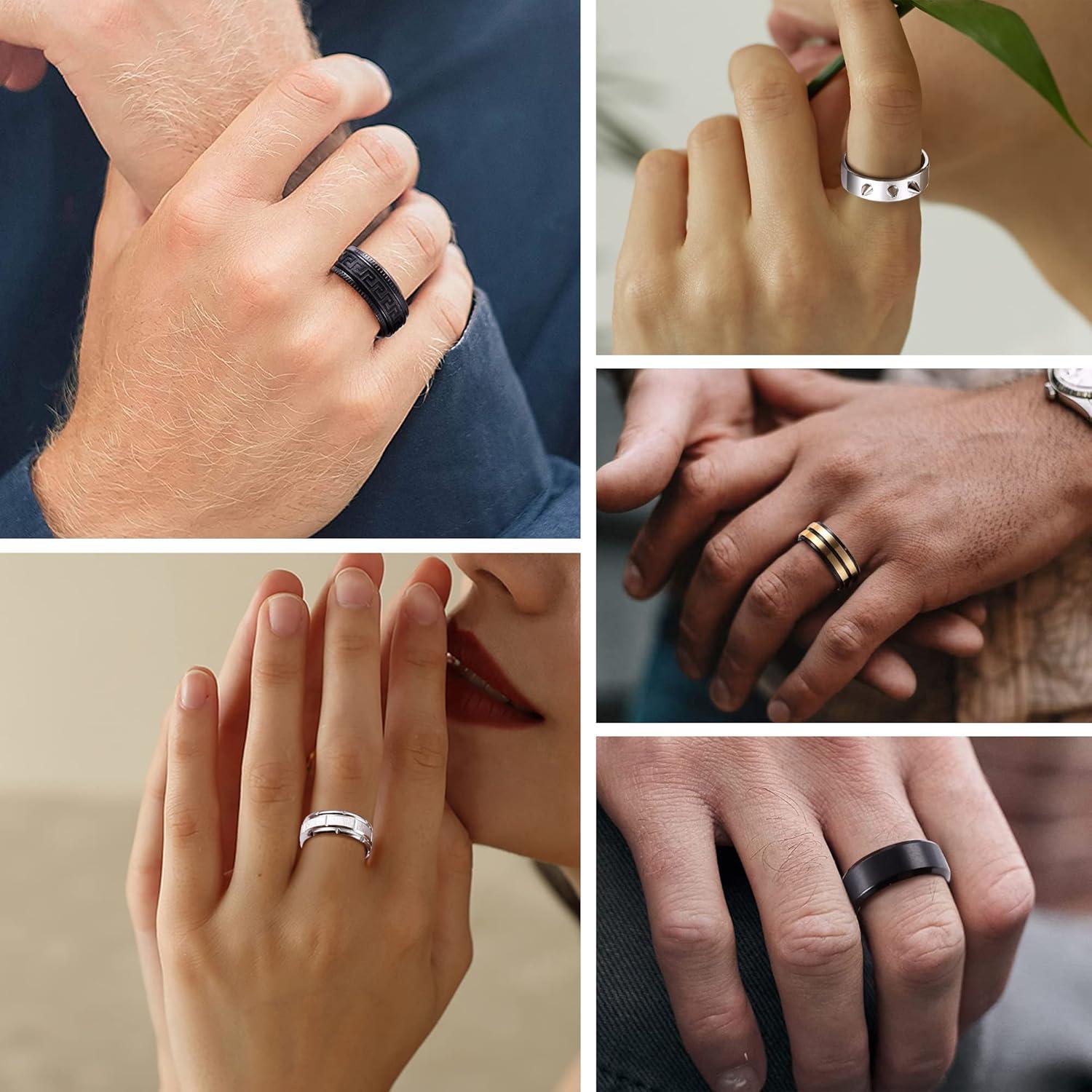 Conjunto de 16 Anillos Fidget Acero Inoxidable Besteel