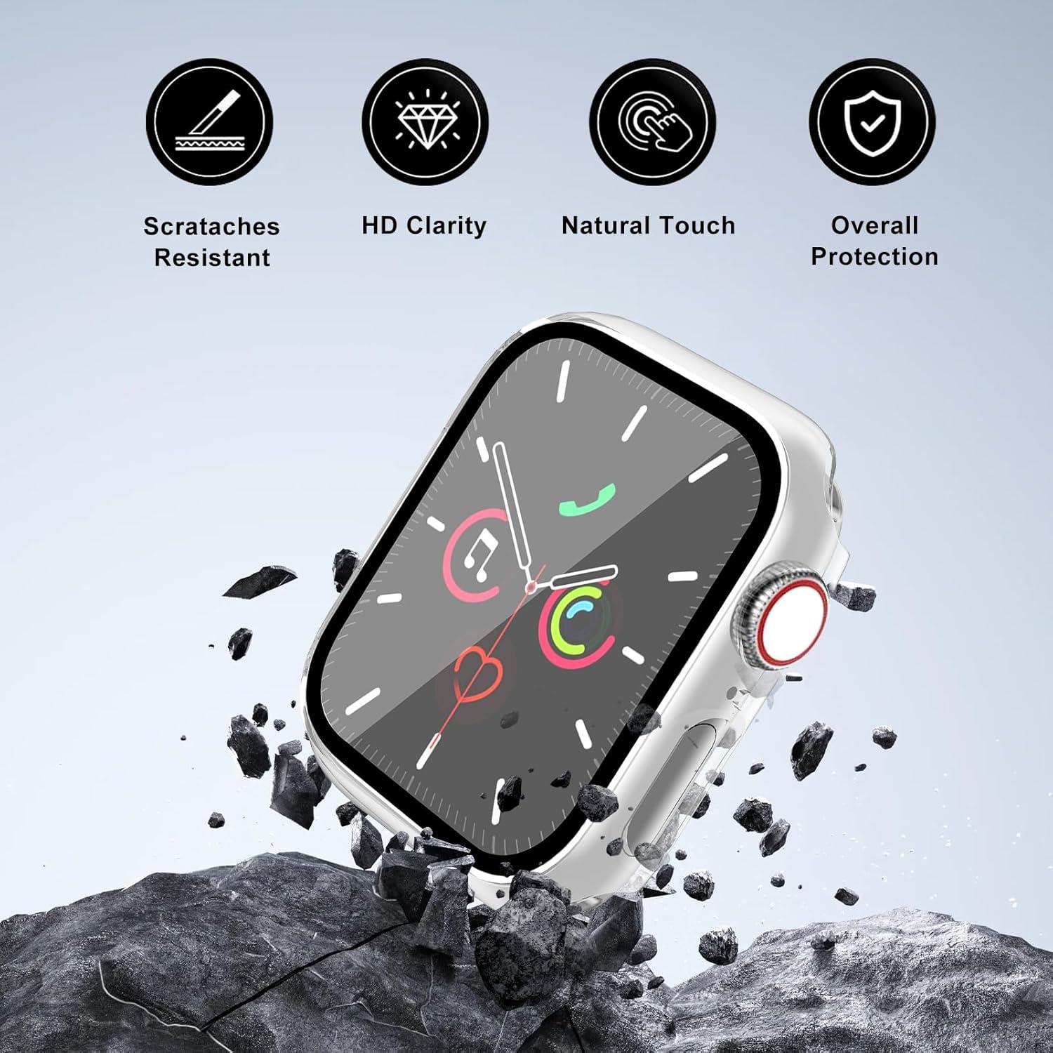 Paquete de 2 fundas para Apple Watch 41mm - Protector de pantalla