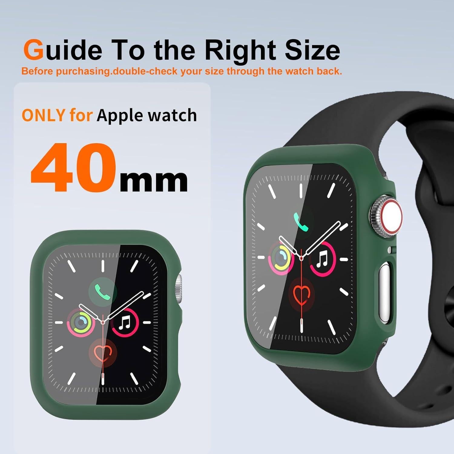 Funda Bumper para Apple Watch SE 3/SE 2/Series 4/5/6 40mm Verde