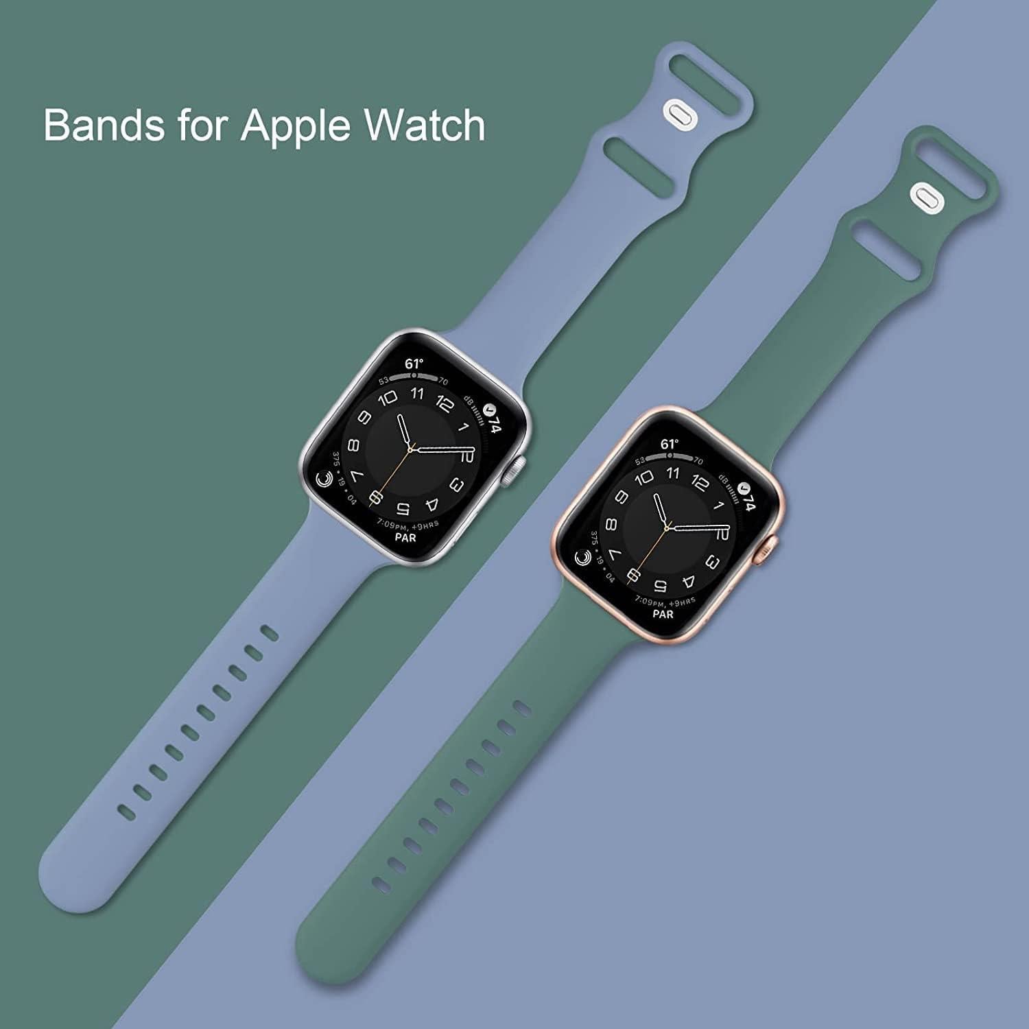 15 Bandas de Silicona Suave SuperNaNa para Apple Watch 38-49mm