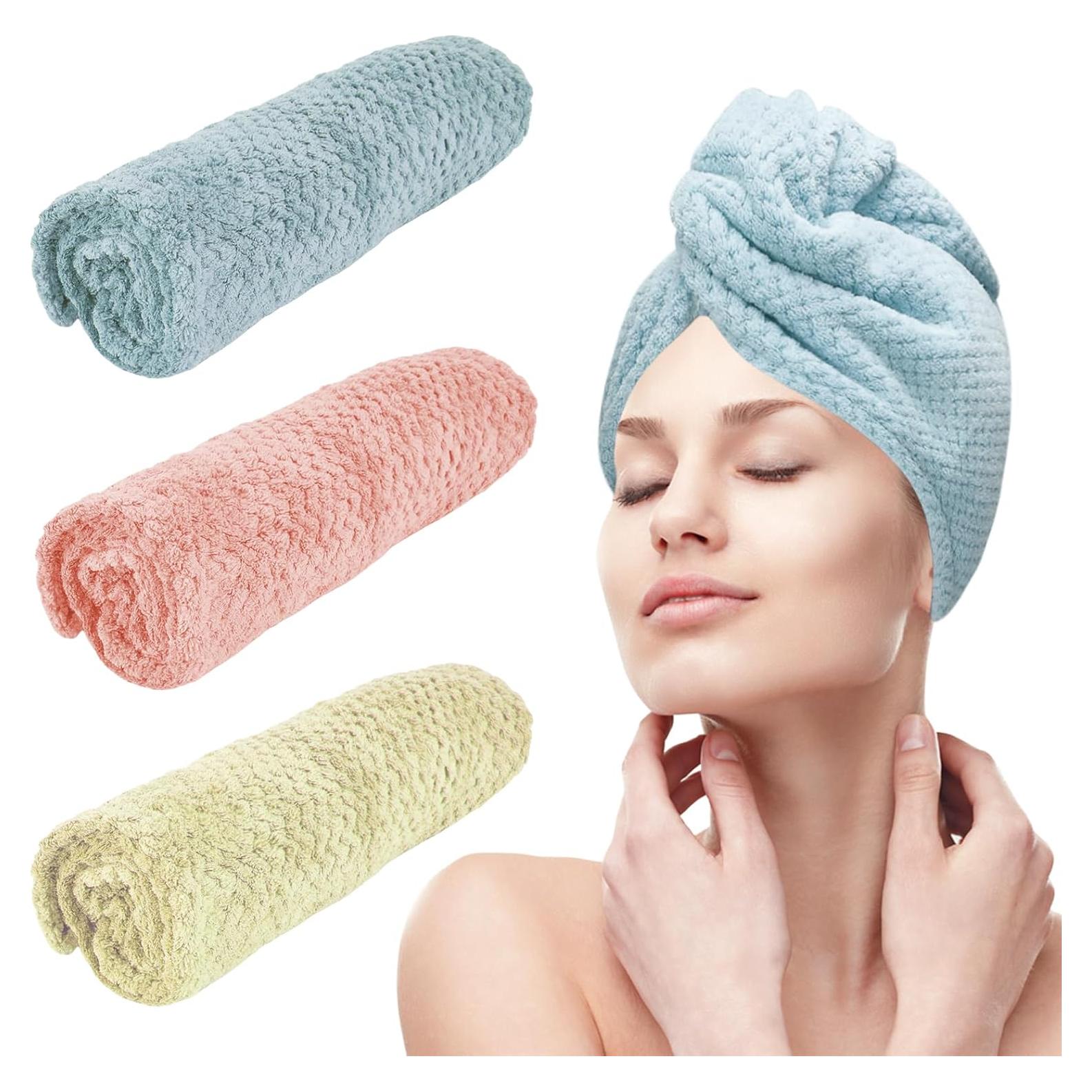 Paquete de 3 Toallas de Microfibra YHPDYL para Secar Cabello