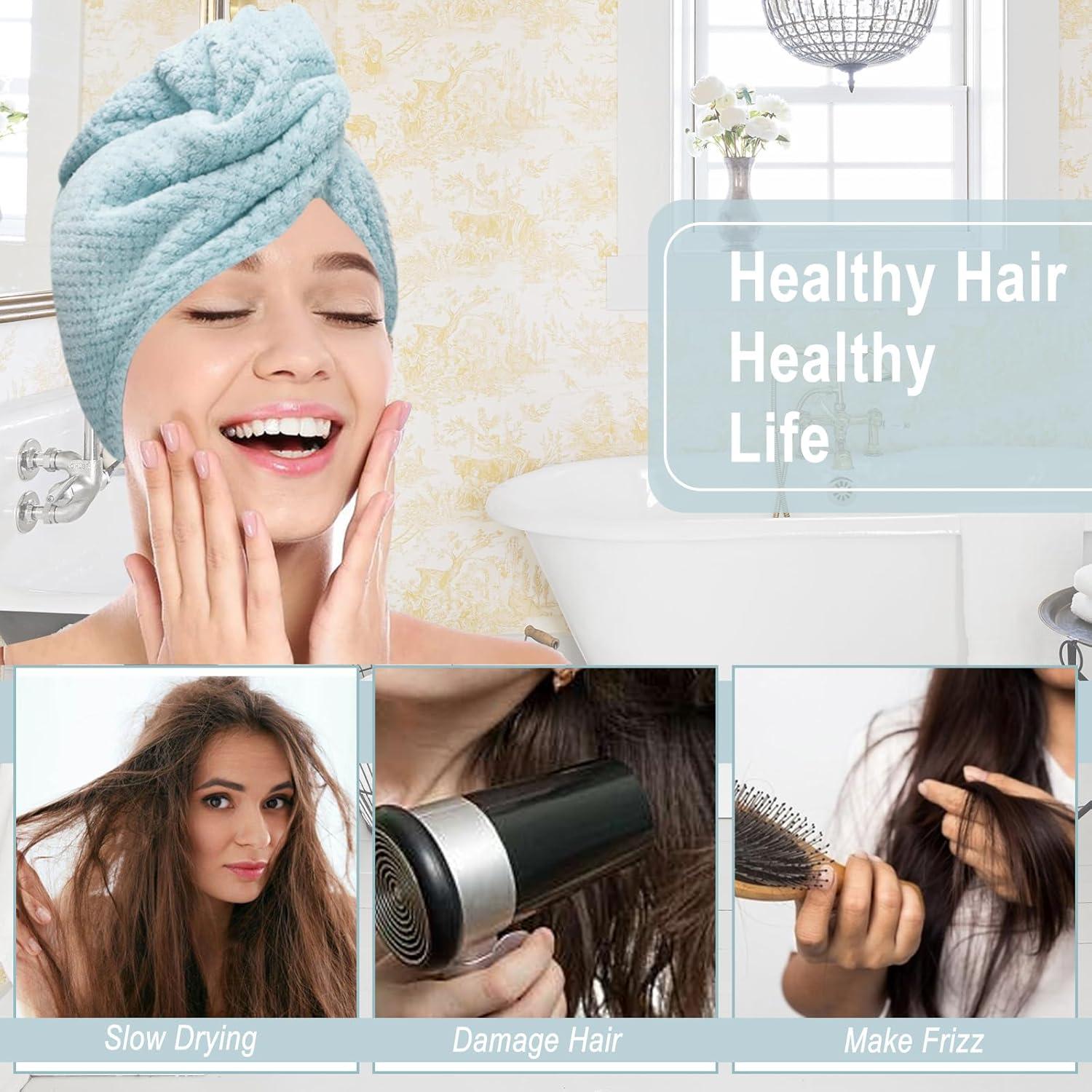 Paquete de 3 Toallas de Microfibra YHPDYL para Secar Cabello