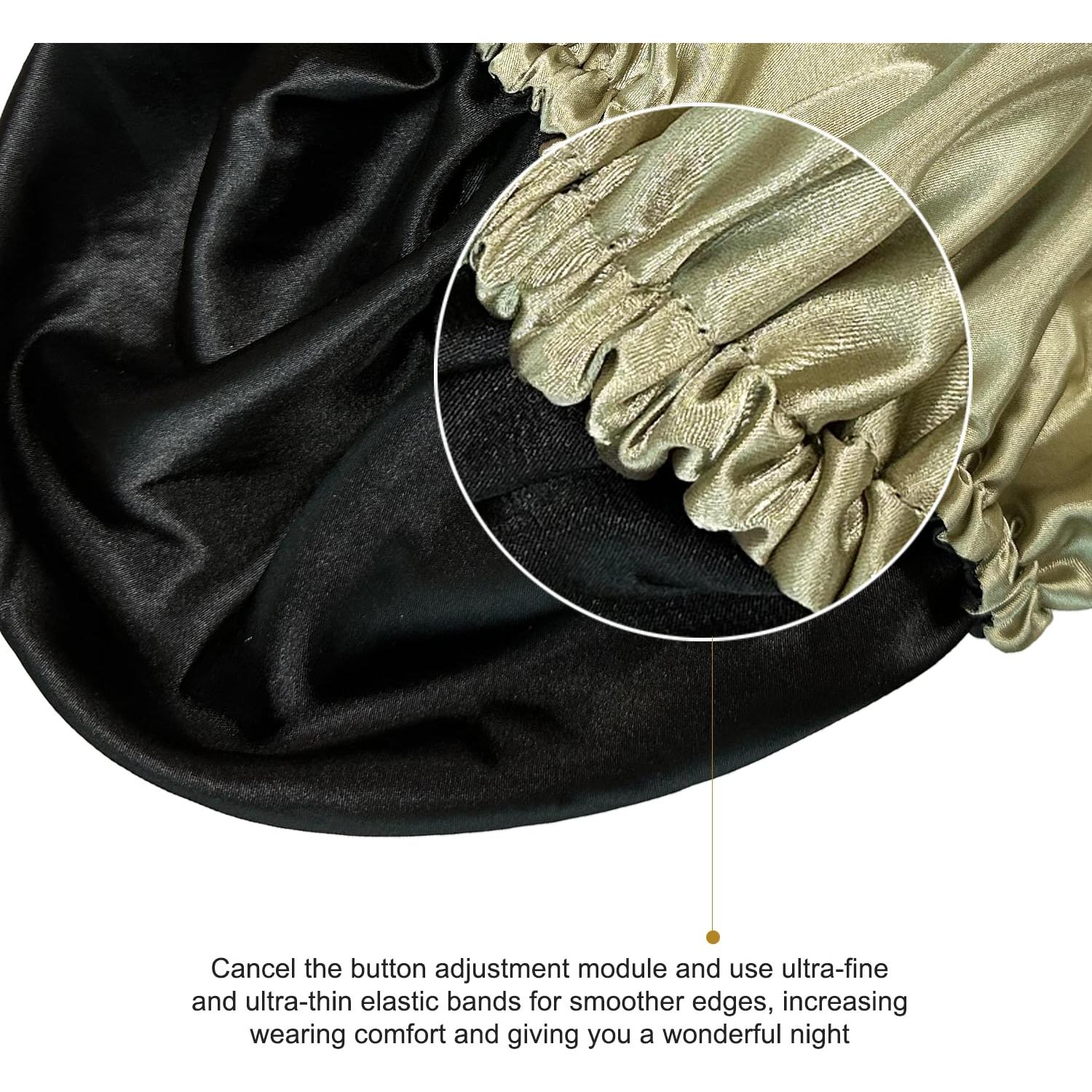 Bonete de satén KEMANLAI para dormir 30 cm cabello rizado