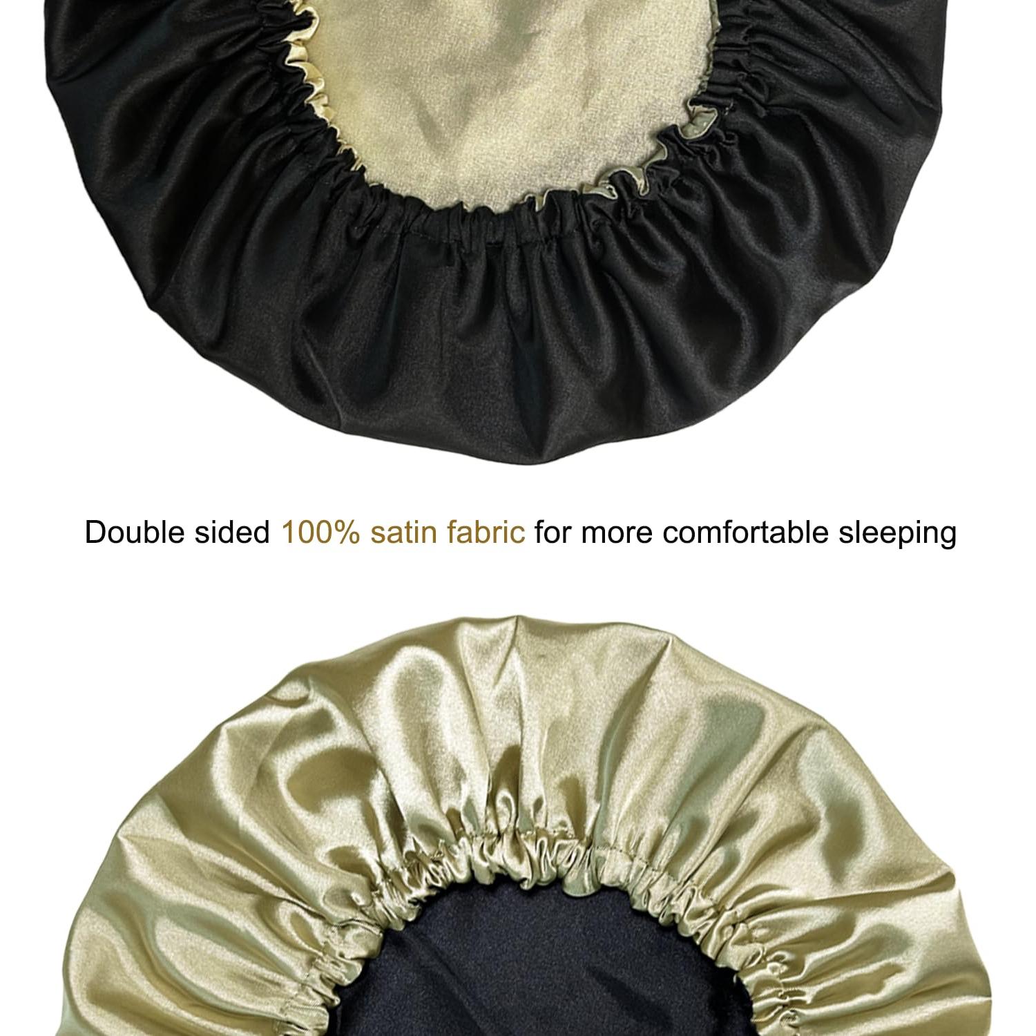 Bonete de satén KEMANLAI para dormir 30 cm cabello rizado