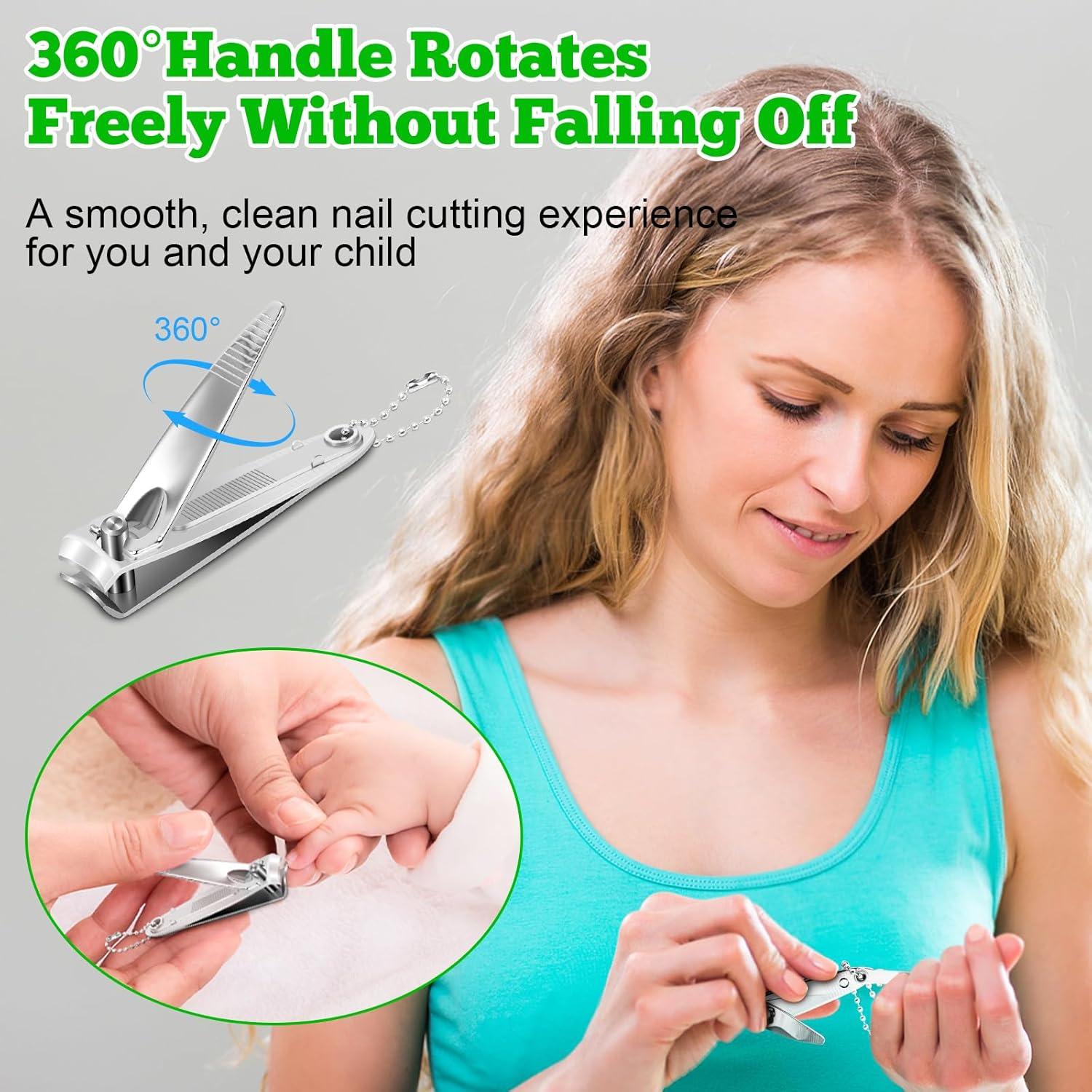 Juego de Cortadores de Uñas HOFASON 24 Pcs Acero Inoxidable