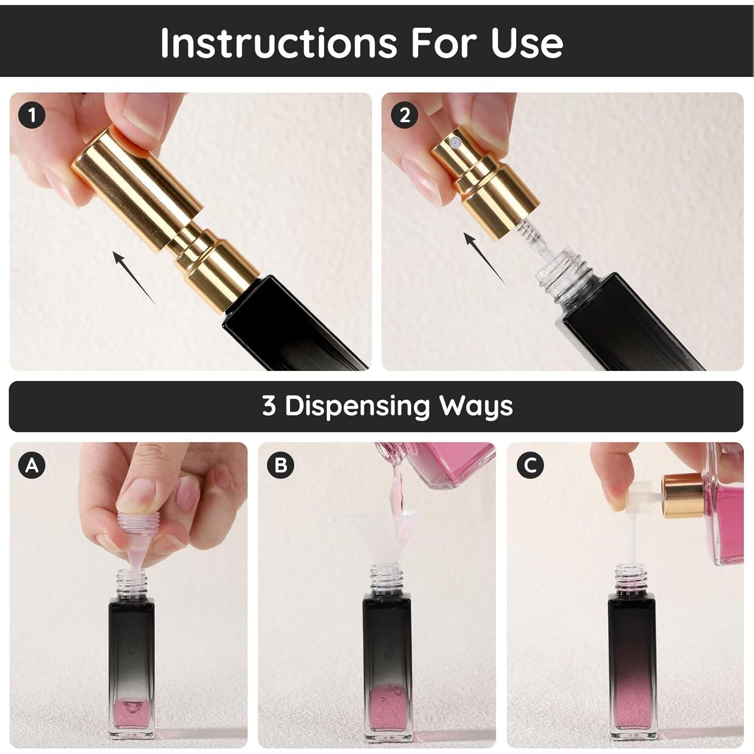 Juego de 10 Botellas Mini de Perfume Segbeauty 10ml Vidrio