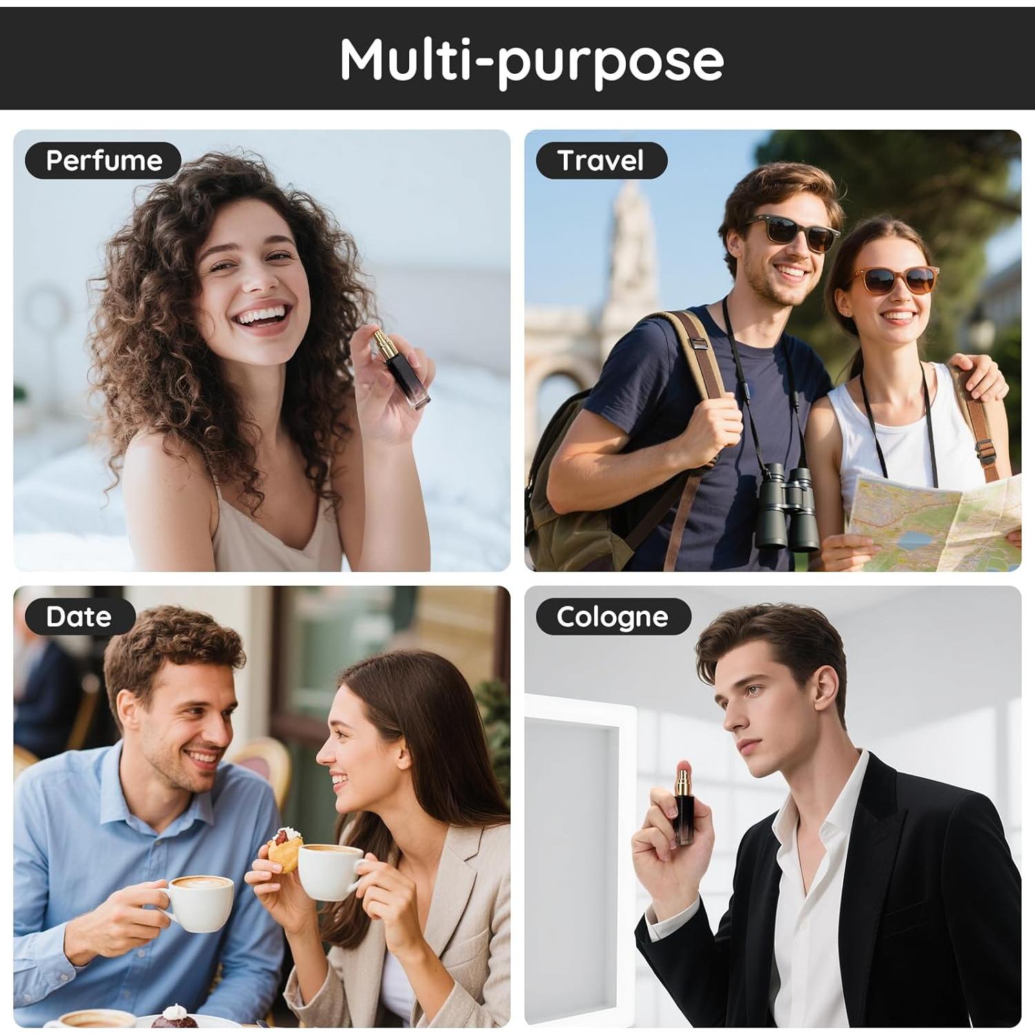 Juego de 10 Botellas Mini de Perfume Segbeauty 10ml Vidrio