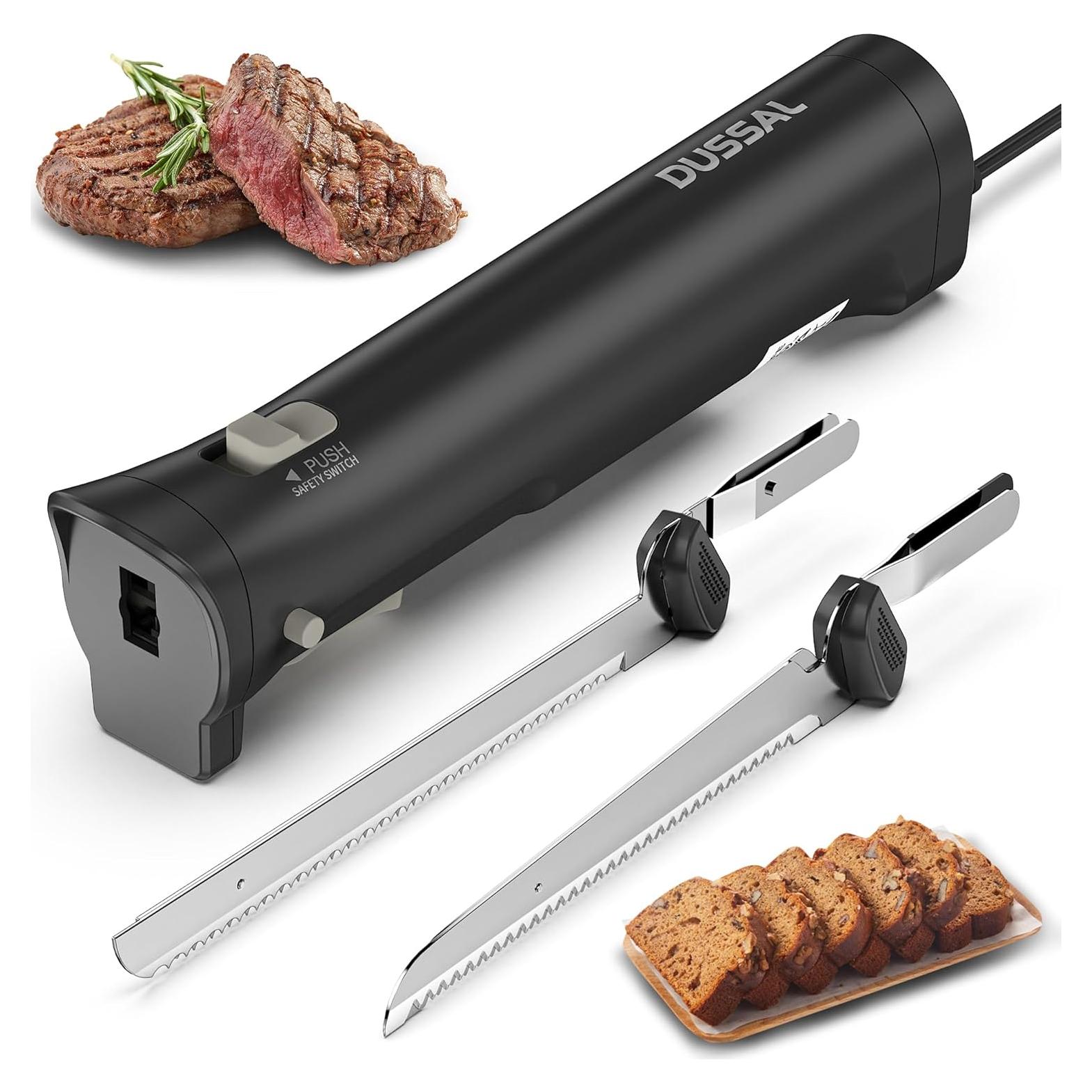 Cuchillo Eléctrico DUSSAL con 4 Cuchillas de Acero Inoxidable