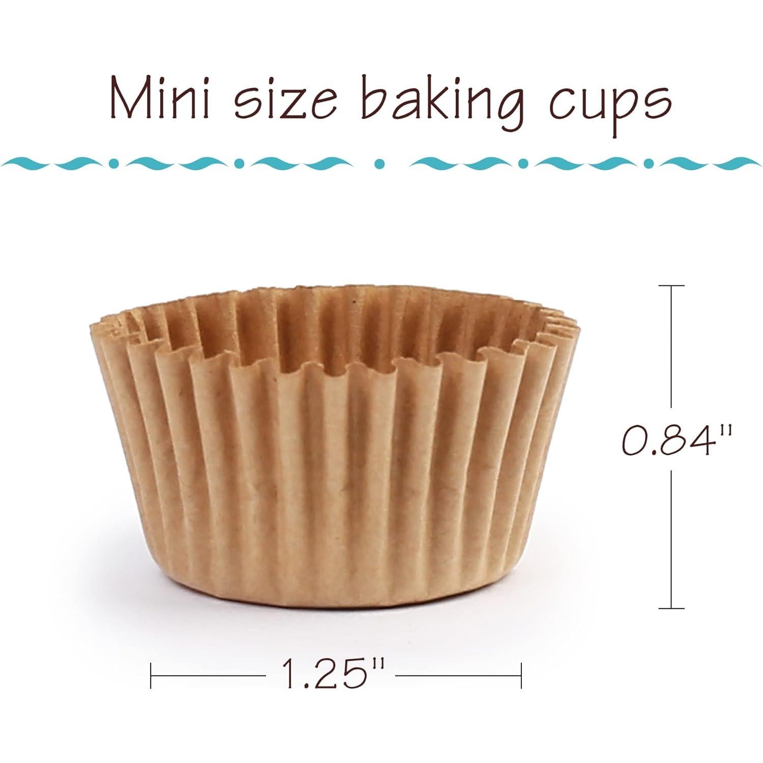 Forros de Muffin LotFancy 500 Pcs Naturales a Prueba de Grasa