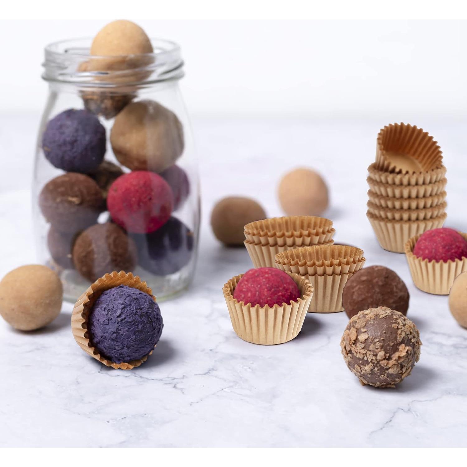 Forros de Muffin LotFancy 500 Pcs Naturales a Prueba de Grasa