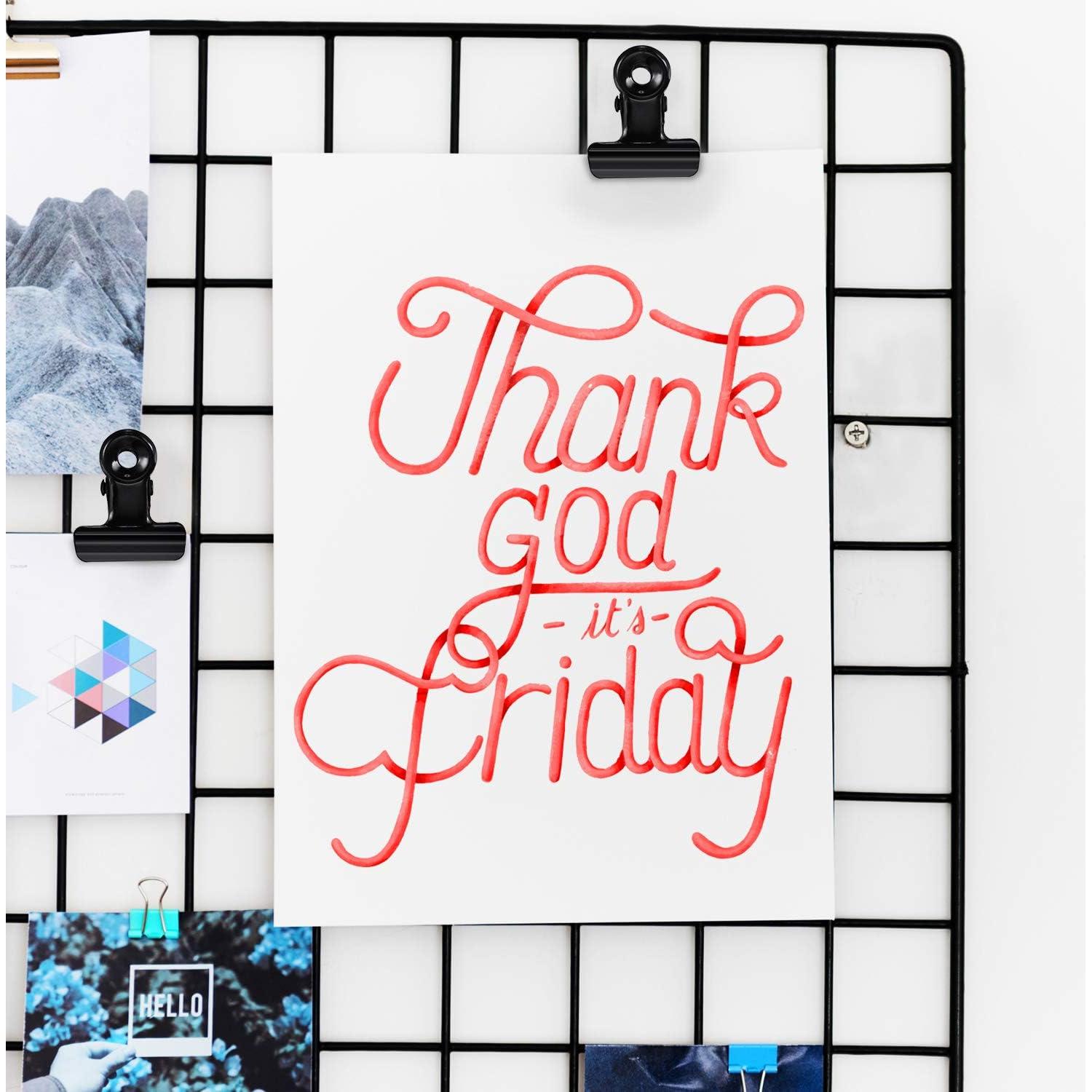 100 Clips Metálicos Bulldog Boao 2.21 cm Negros para Organizar