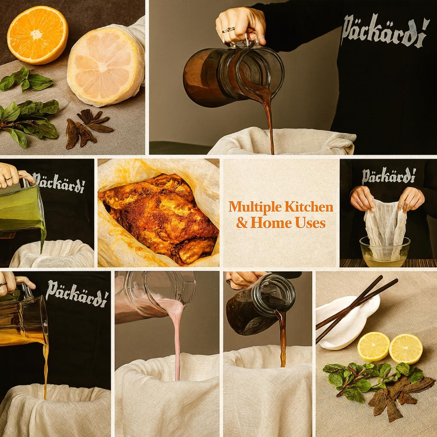 Paños de Queso Reutilizables 3 Piezas Packardi 50x50cm Algodón