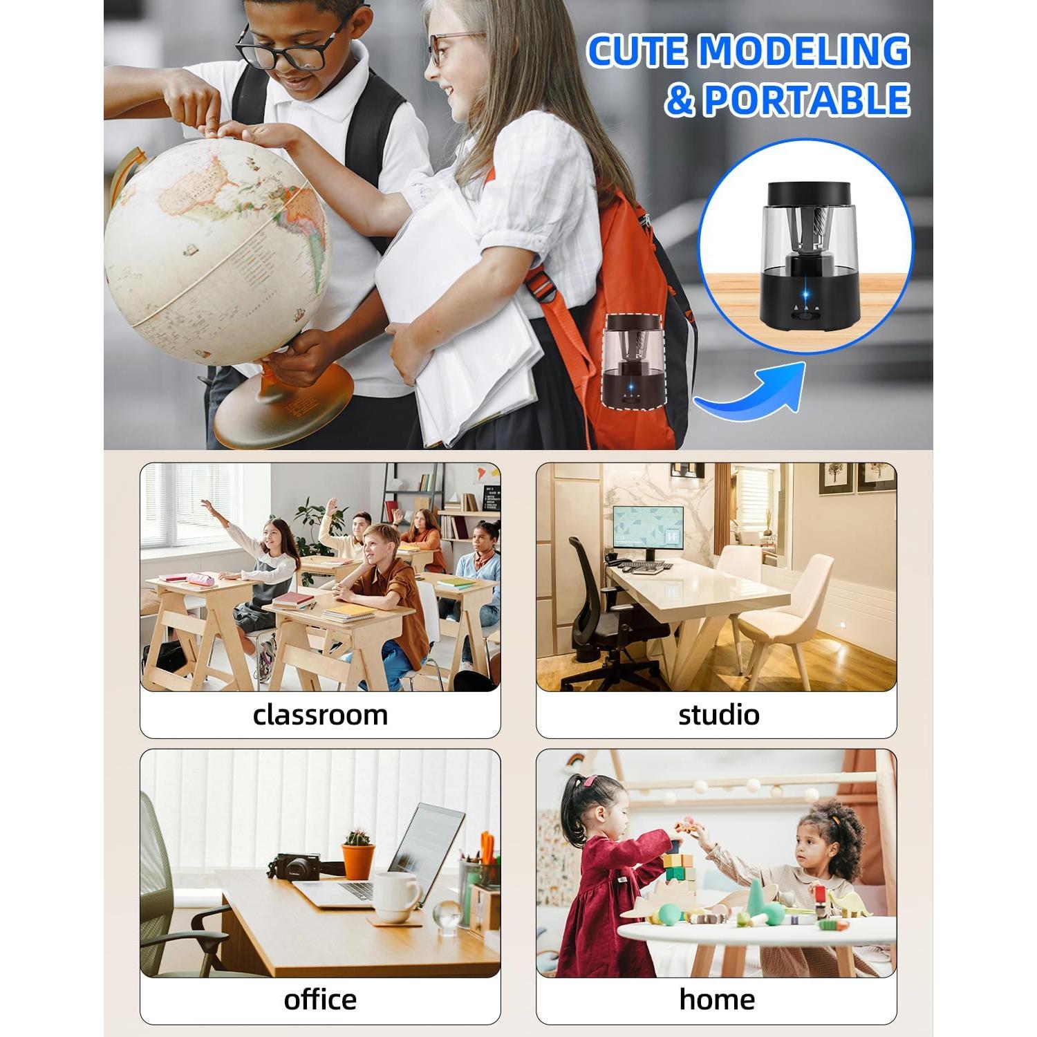 Afilador Eléctrico de Lápices ZMOL Recargable Automático