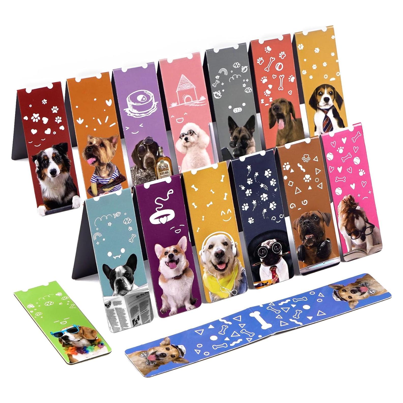 Marcadores Magnéticos ABSOFINE 15PCS Perros Lindos 8x2.8 cm