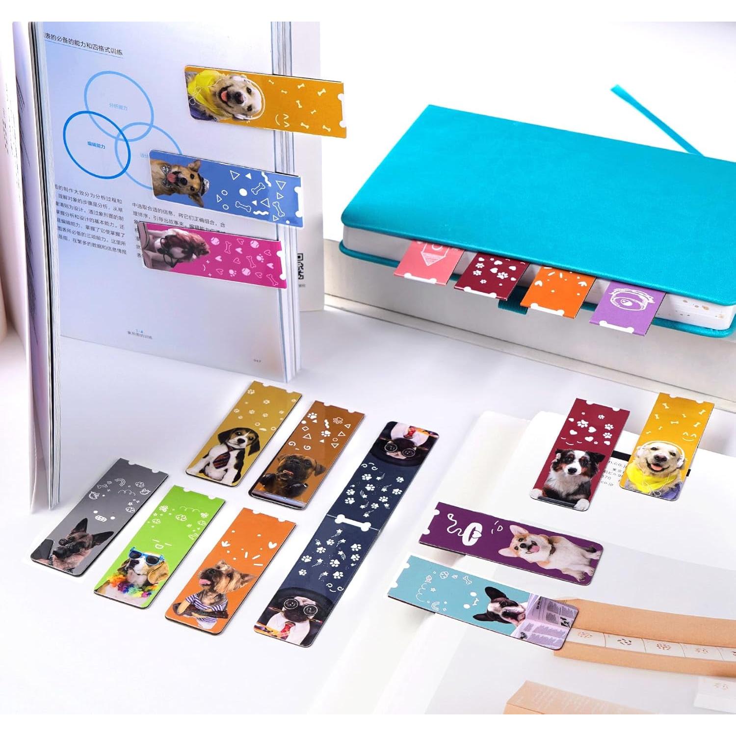 Marcadores Magnéticos ABSOFINE 15PCS Perros Lindos 8x2.8 cm