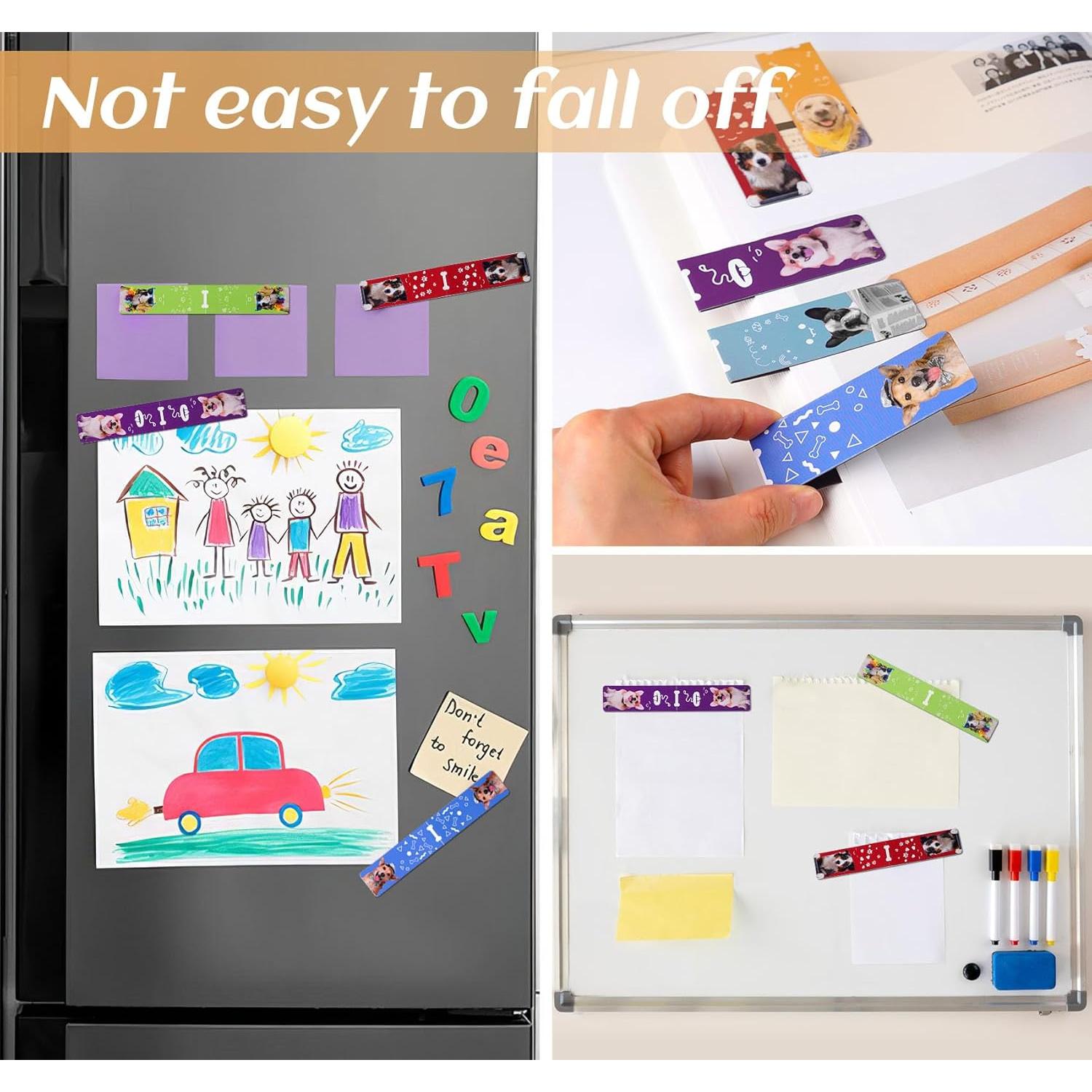 Marcadores Magnéticos ABSOFINE 15PCS Perros Lindos 8x2.8 cm