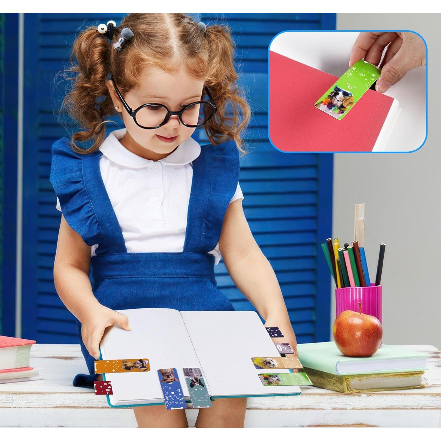 Marcadores Magnéticos ABSOFINE 15PCS Perros Lindos 8x2.8 cm