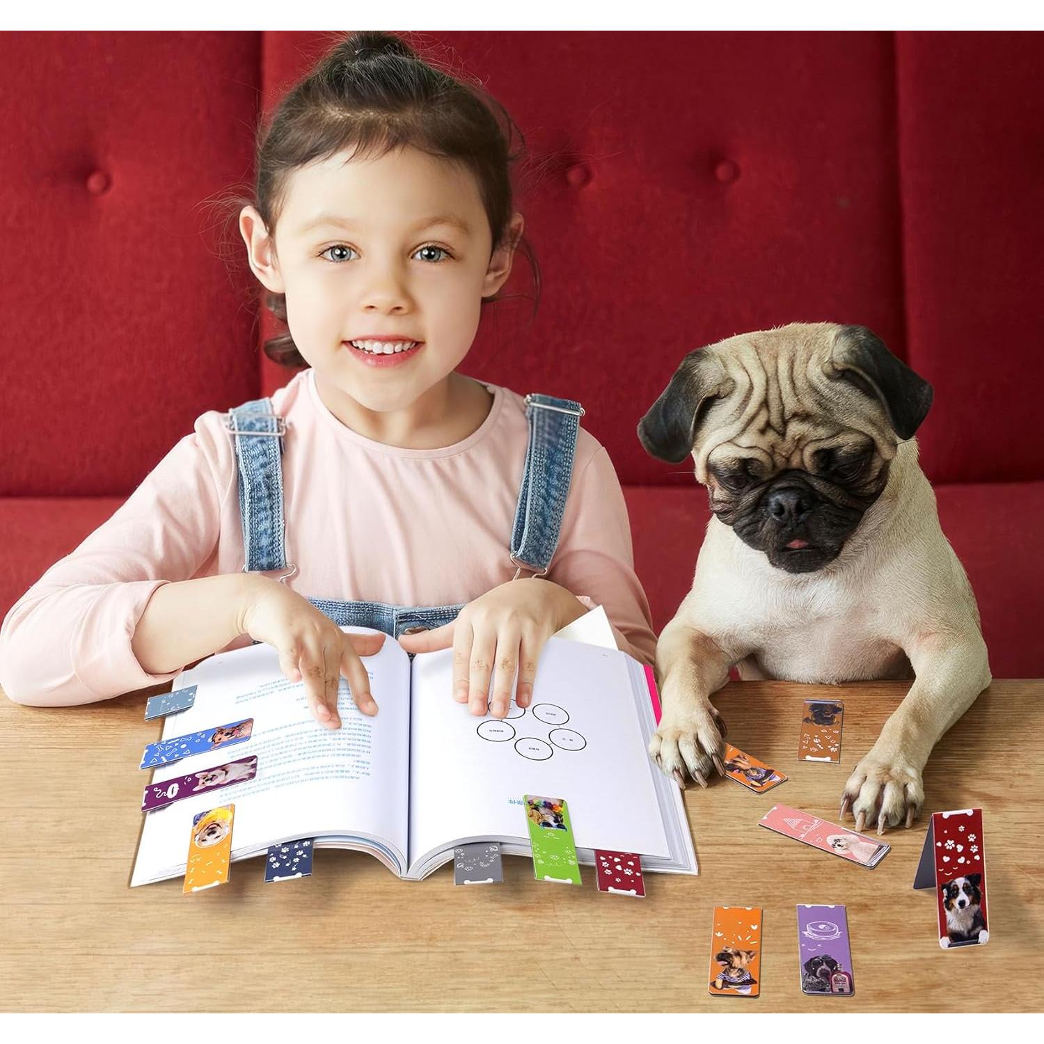 Marcadores Magnéticos ABSOFINE 15PCS Perros Lindos 8x2.8 cm