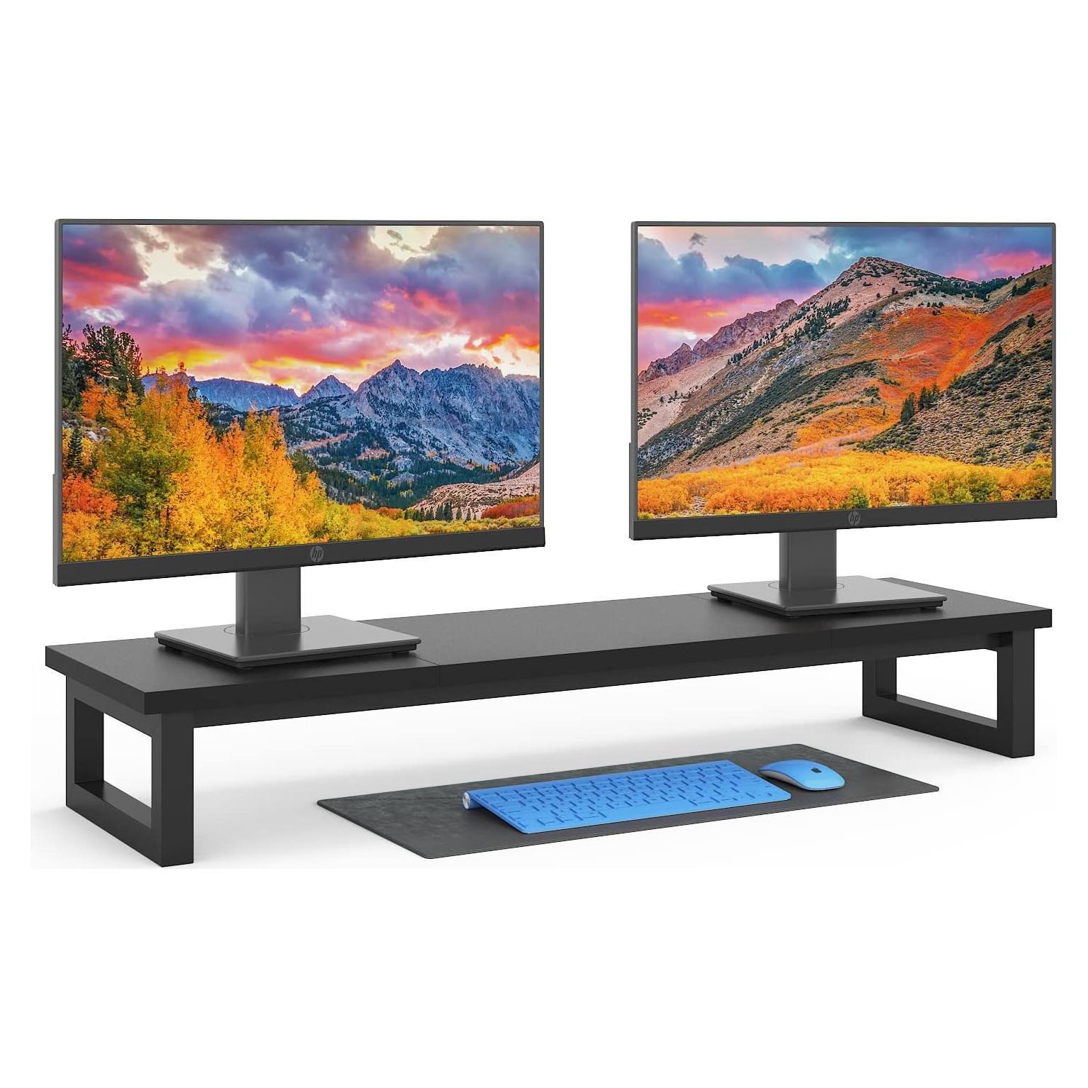 Soporte Doble para Monitor YAOHUOO 98 cm Negro, 45 kg