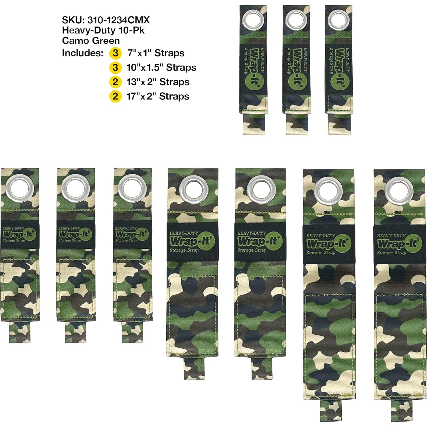 Correas de Almacenamiento Wrap-It 10 Piezas Alta Resistencia Camo