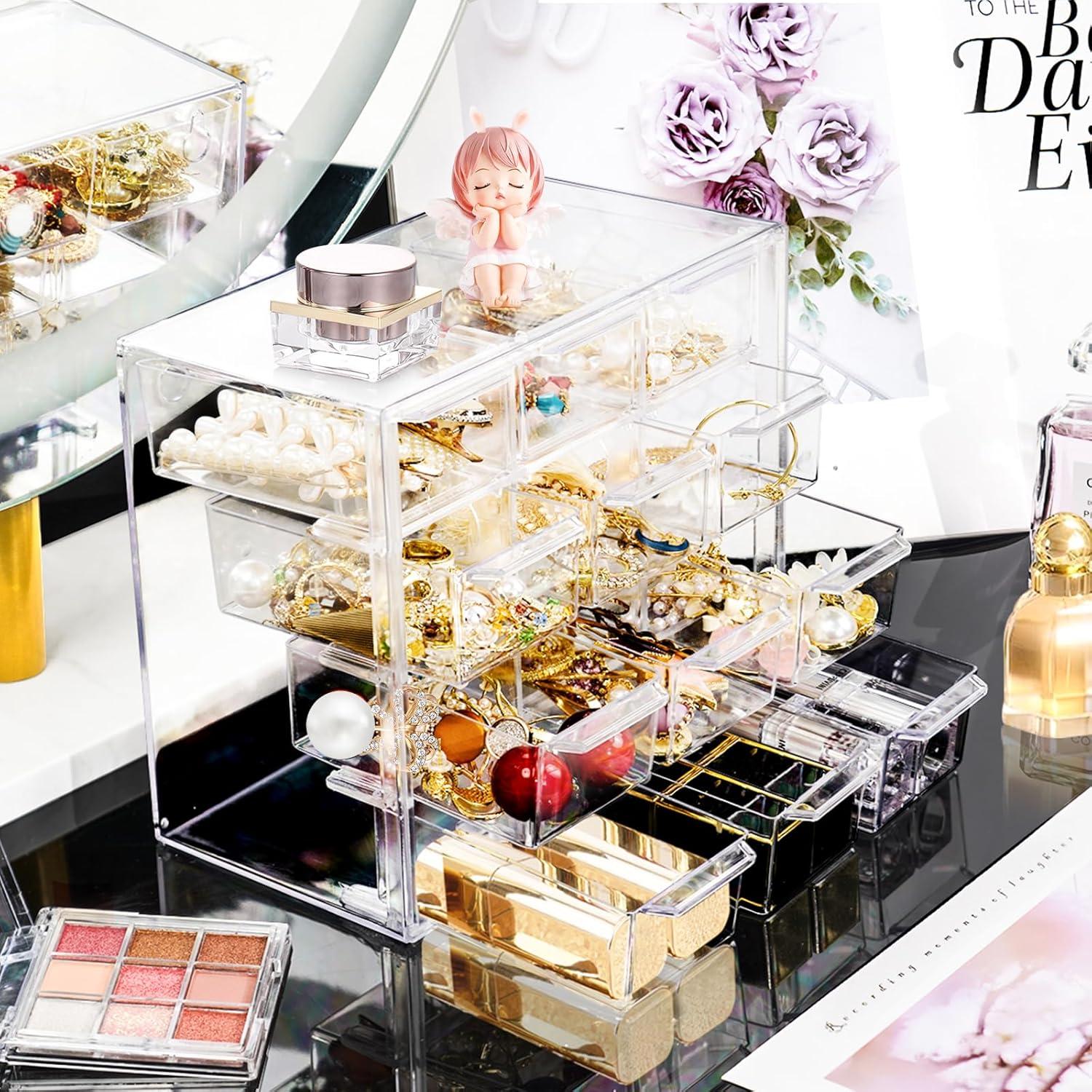 Organizador de Escritorio FODIENS con 12 Cajones Transparentes