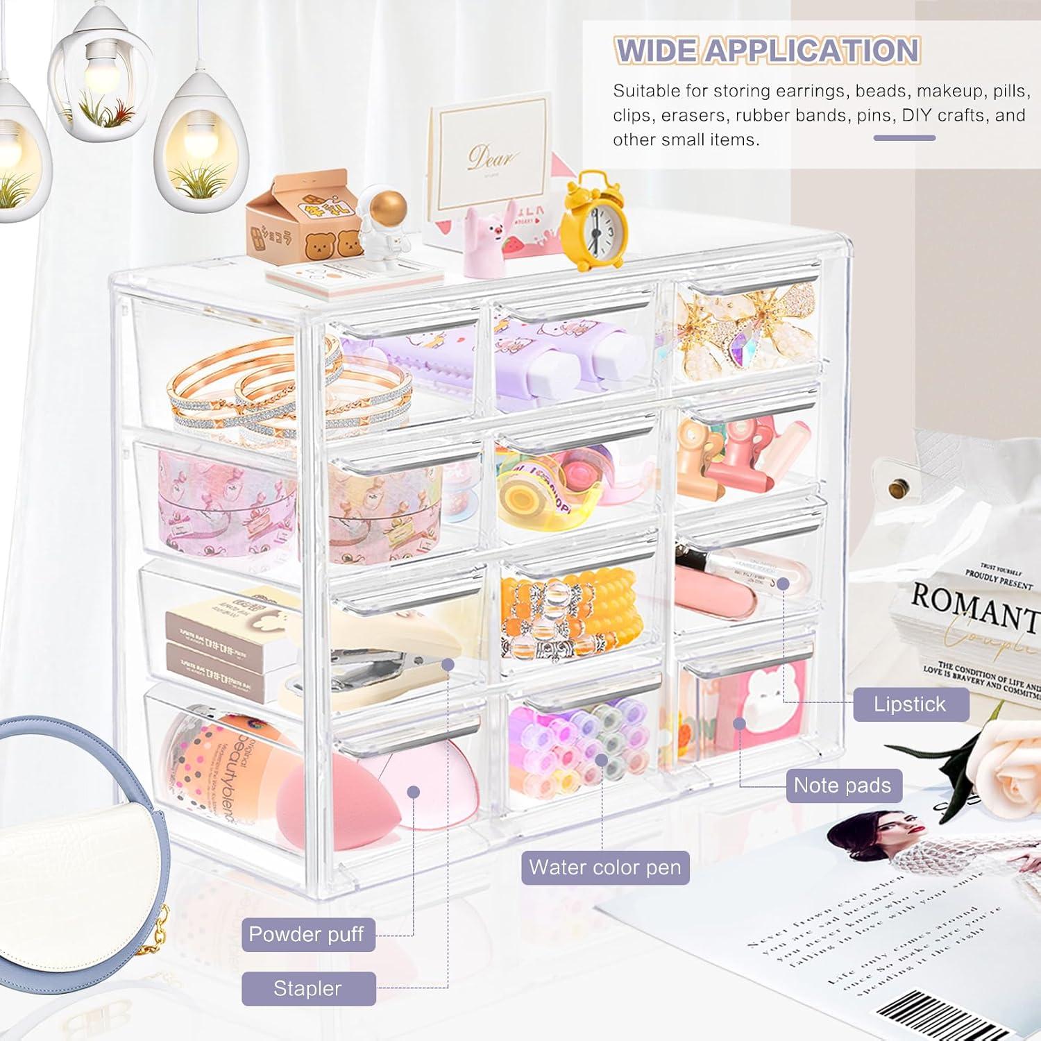 Organizador de Escritorio FODIENS con 12 Cajones Transparentes