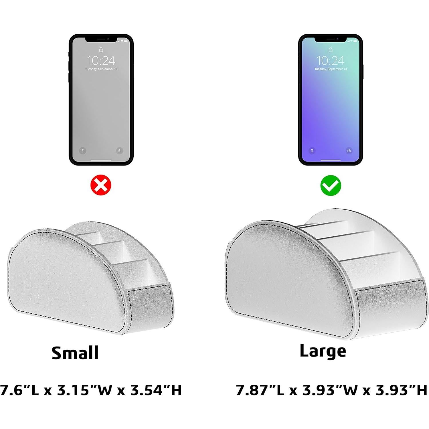 Soporte para Control Remoto Thipoten Negro Pequeño Cuero Sintético