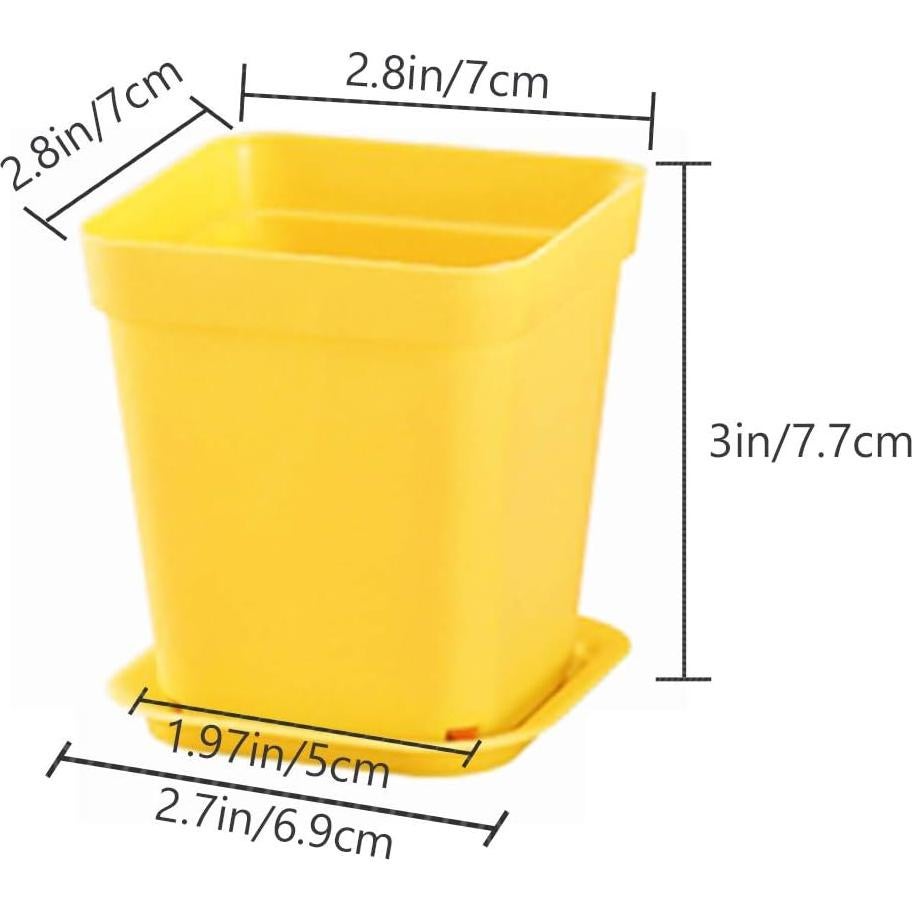 Macetas de Flores Coloridas Haawooky 24 Piezas 7x7x7.7 cm